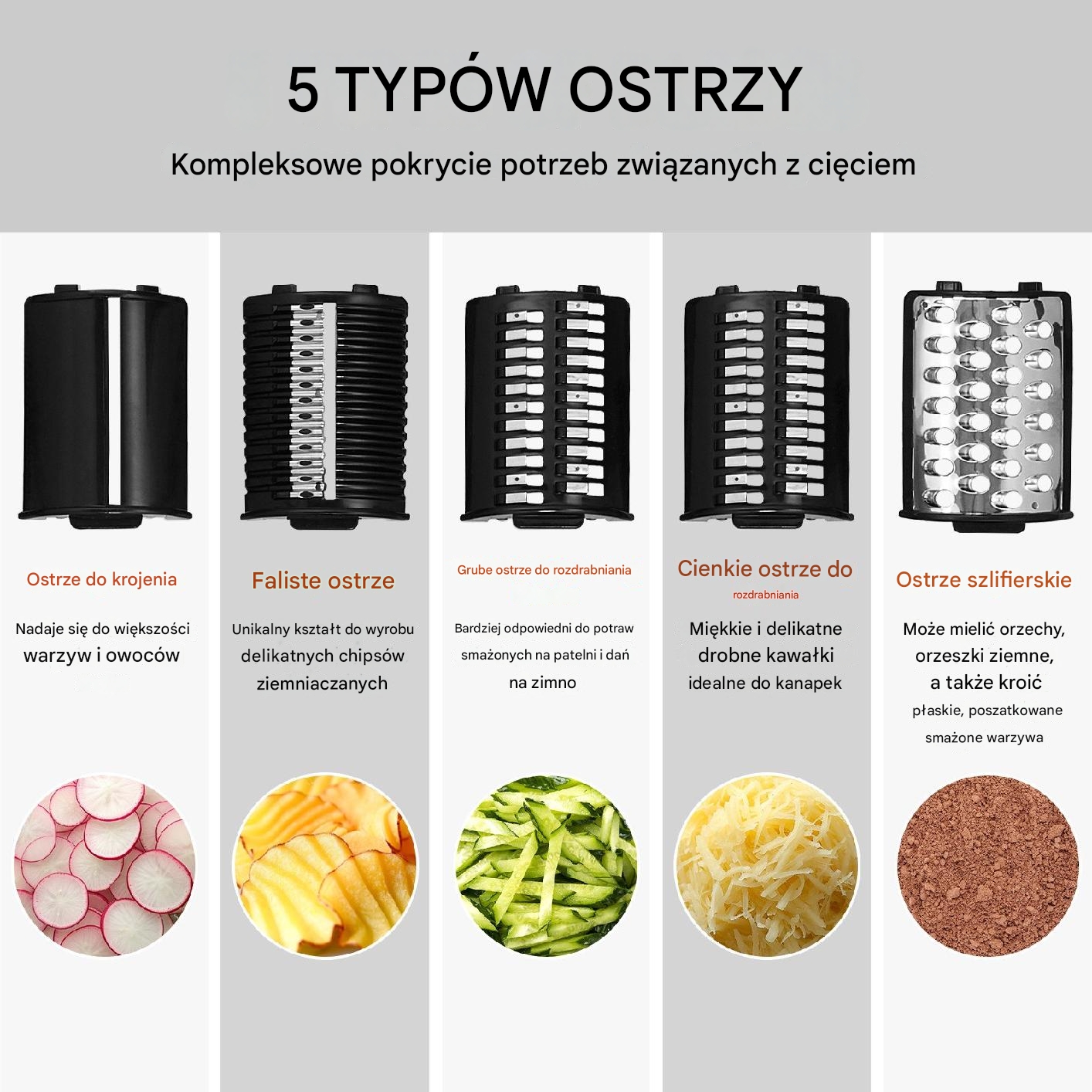 ELEKTRYCZNA SZATKOWNICA WARZYW TARKA ROZDRABNIACZ 10 cm - obrazek 4