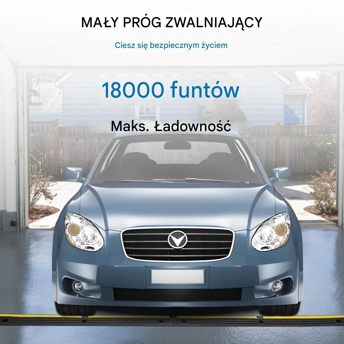 Listwa przejazdowa do kabli 100cm 4szt gumowa 8t ochrona przewody garaż - obrazek 2