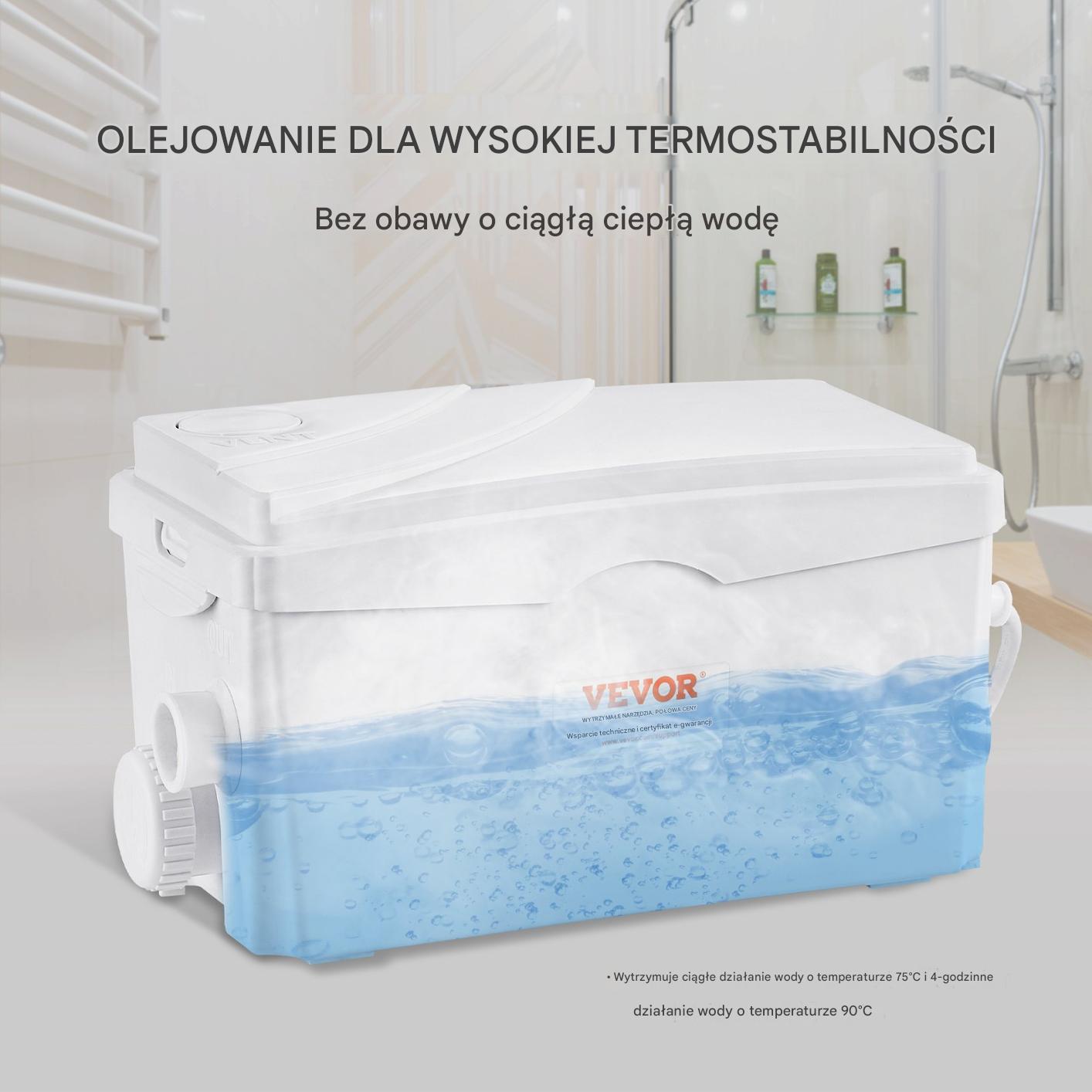 Pompa z rozdrabniaczem do WC rozdrabniacz młynek przepompownia do WC 350W - obrazek 3