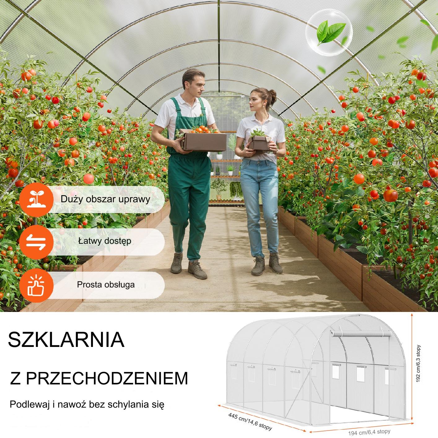 Szklarnia Tunelowa 2×4.5×2 m - obrazek 4