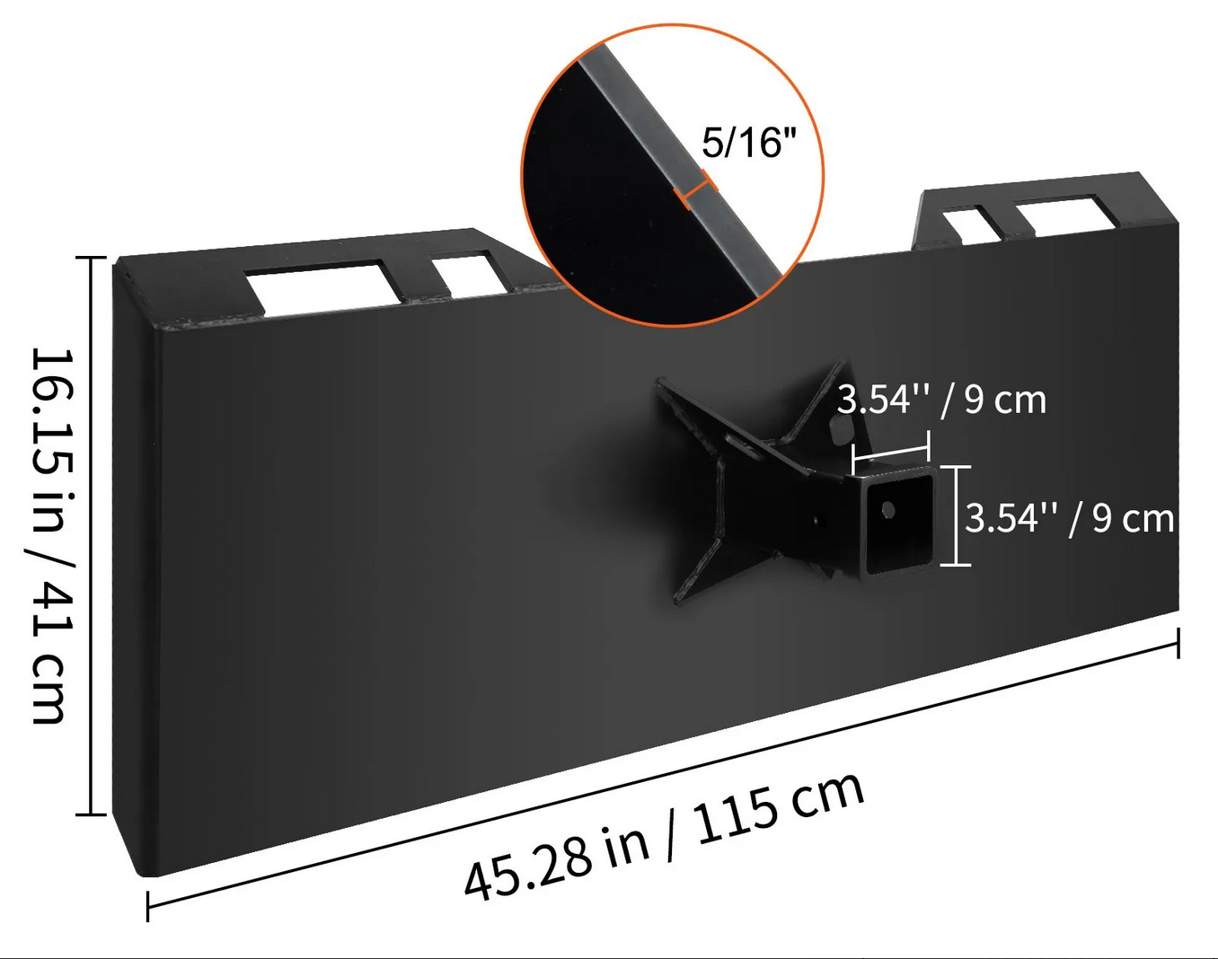 Płyta montażowa ładowarka traktor 115 cm 26kg do łyżek i wideł - obrazek 2