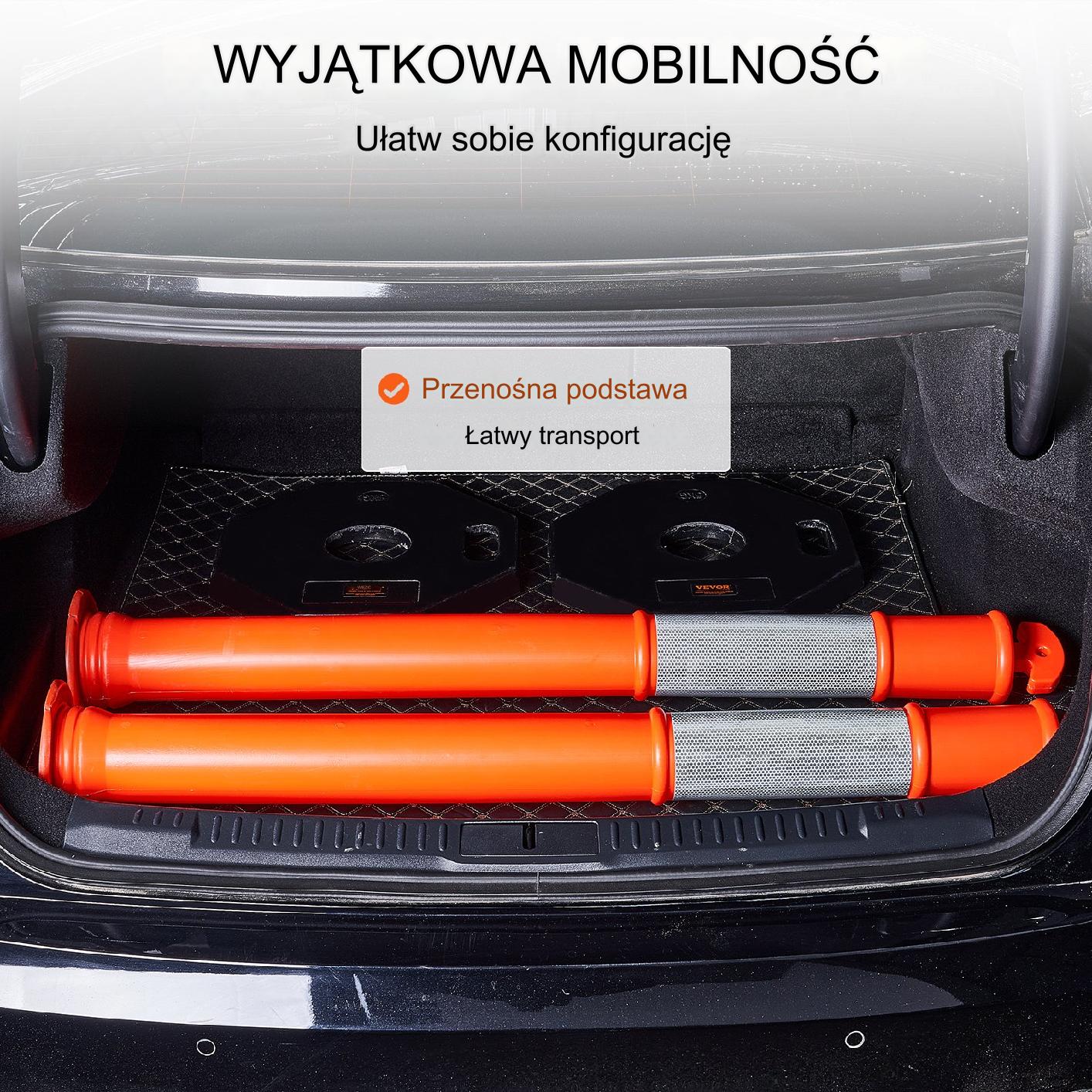 Metalowy słupek parkingowy ostrzegawczy 2 sztuki - obrazek 4