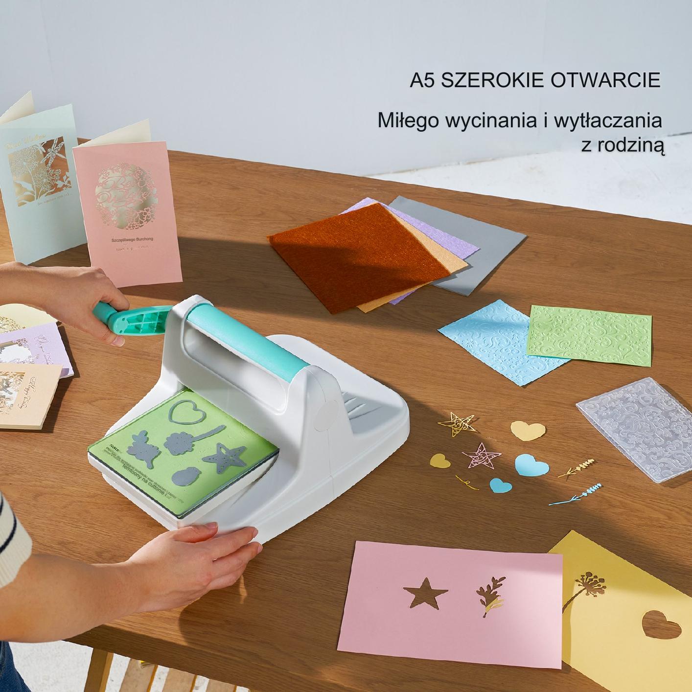 Dziurkacz Ozdobny do Papieru Maszyna do Wycinania i Tłoczenia – 160 mm - obrazek 3