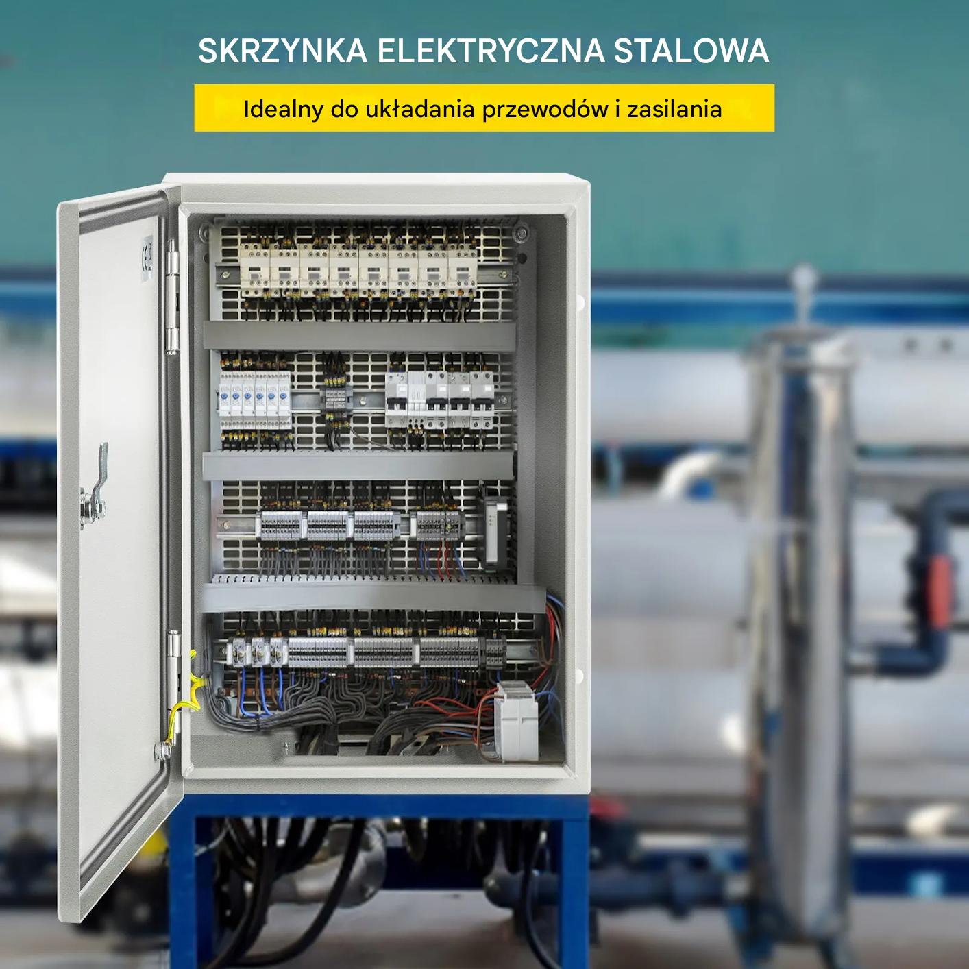 Obudowa elektryczna IP66 Nema 4X 30x20x15cm stalowa szczelna wodoodporna - obrazek 3