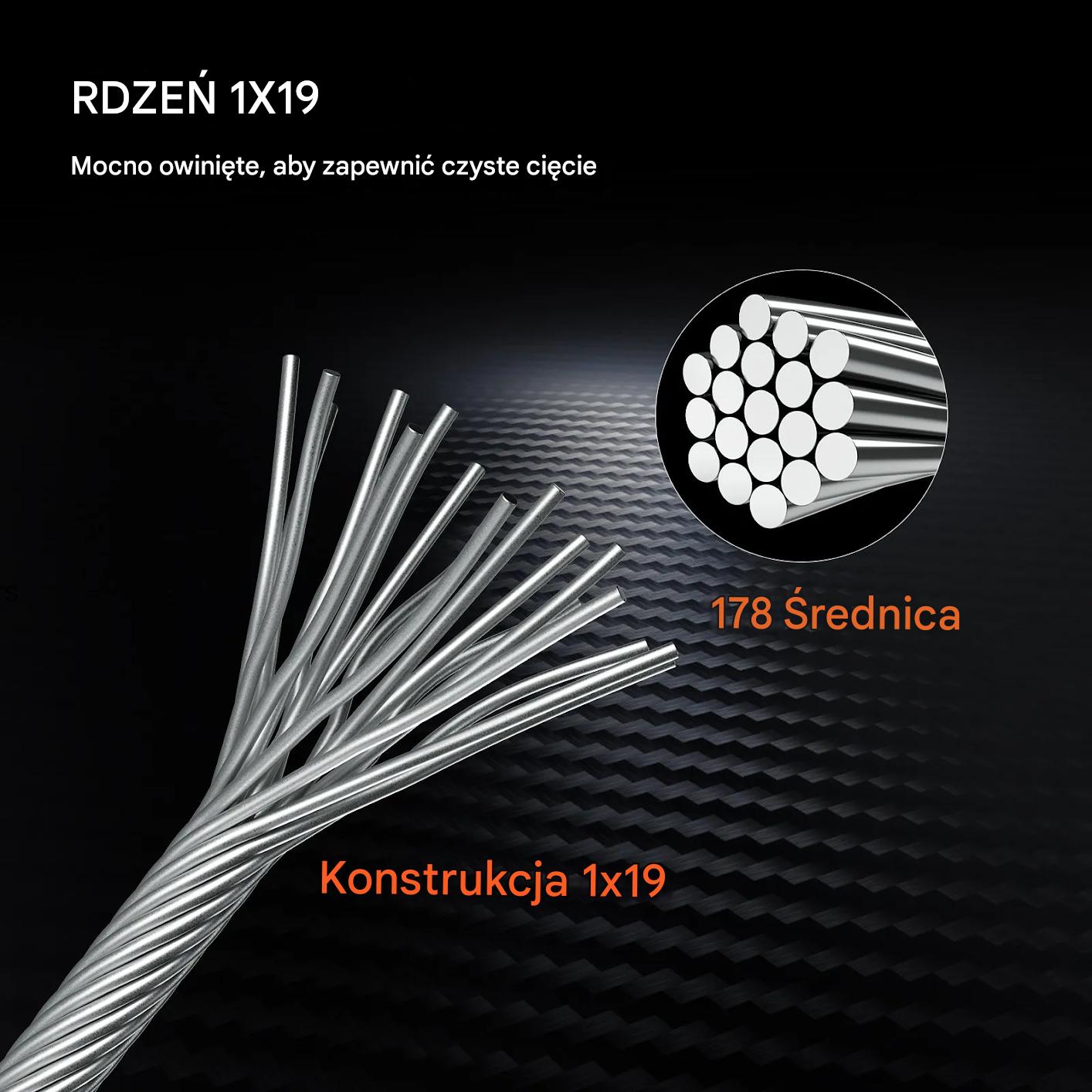 Stalowy kabel liny 3,2 mm T316 305 m - wytrzymały, elastyczny do balustrad - obrazek 3