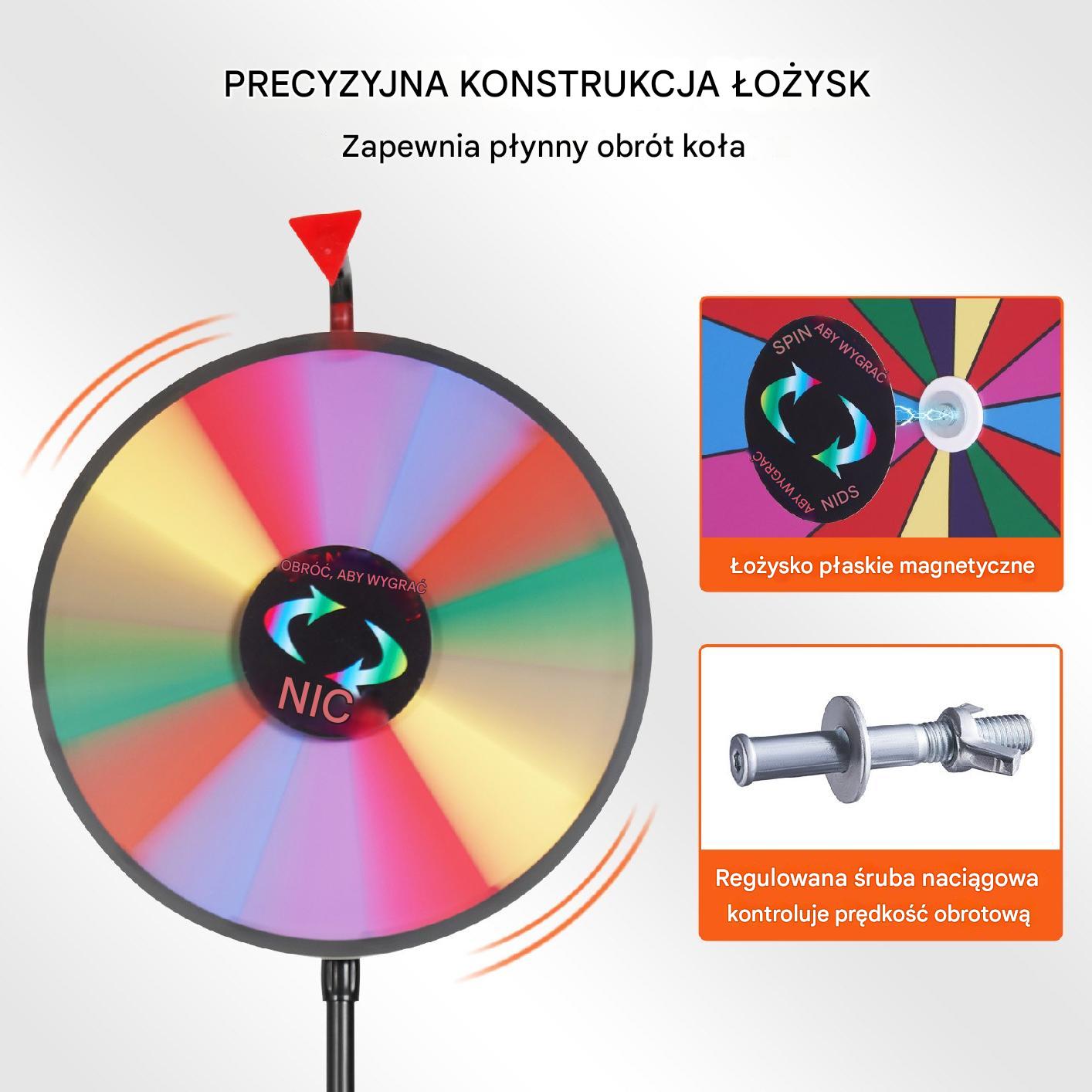 Koło fortuny do losowania nagród – tablica ścieralna gra imprezowa 60x153cm - obrazek 6