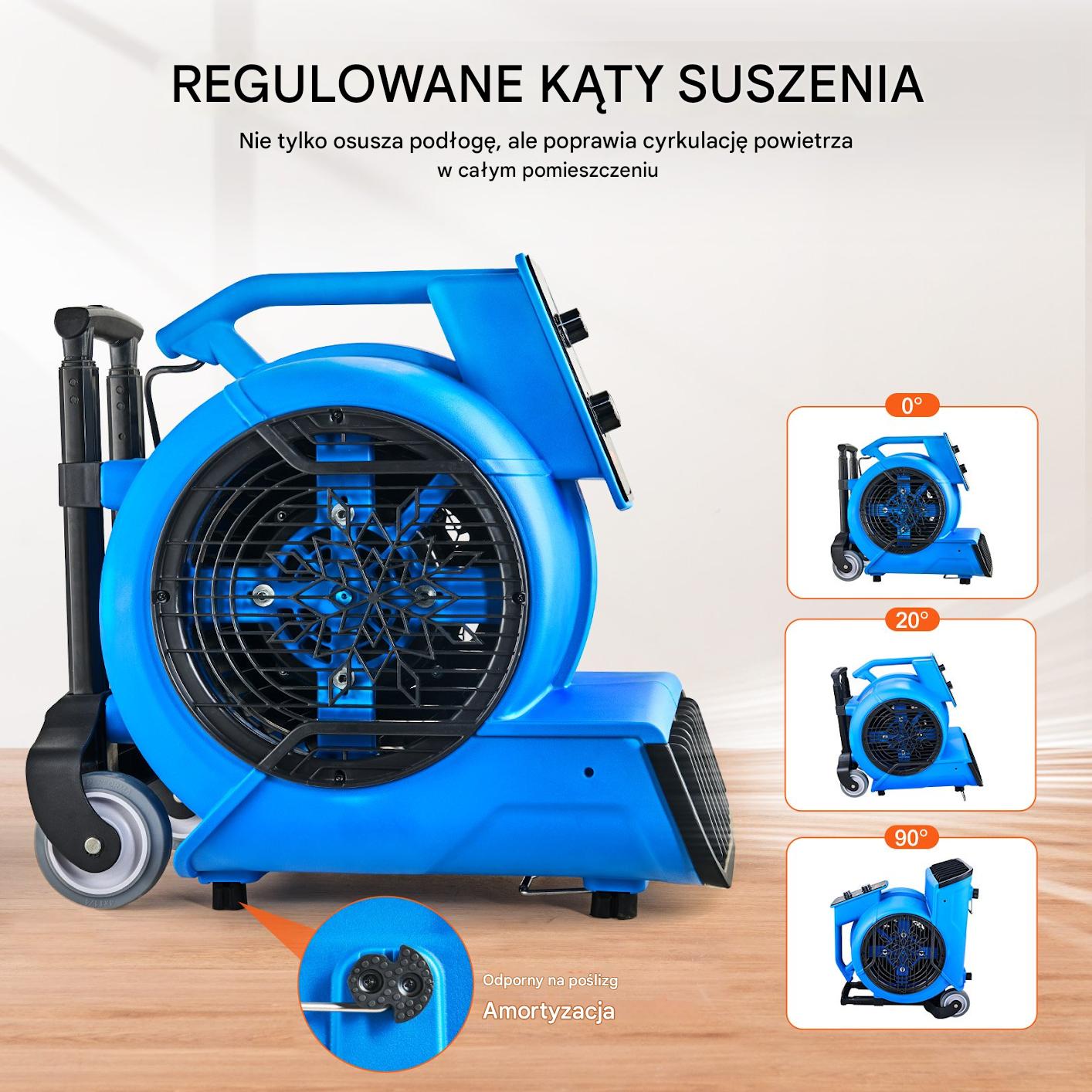 Wentylator podłogowy dmuchawa 6796 m3/h 1400obr – 3 prędkości - obrazek 4