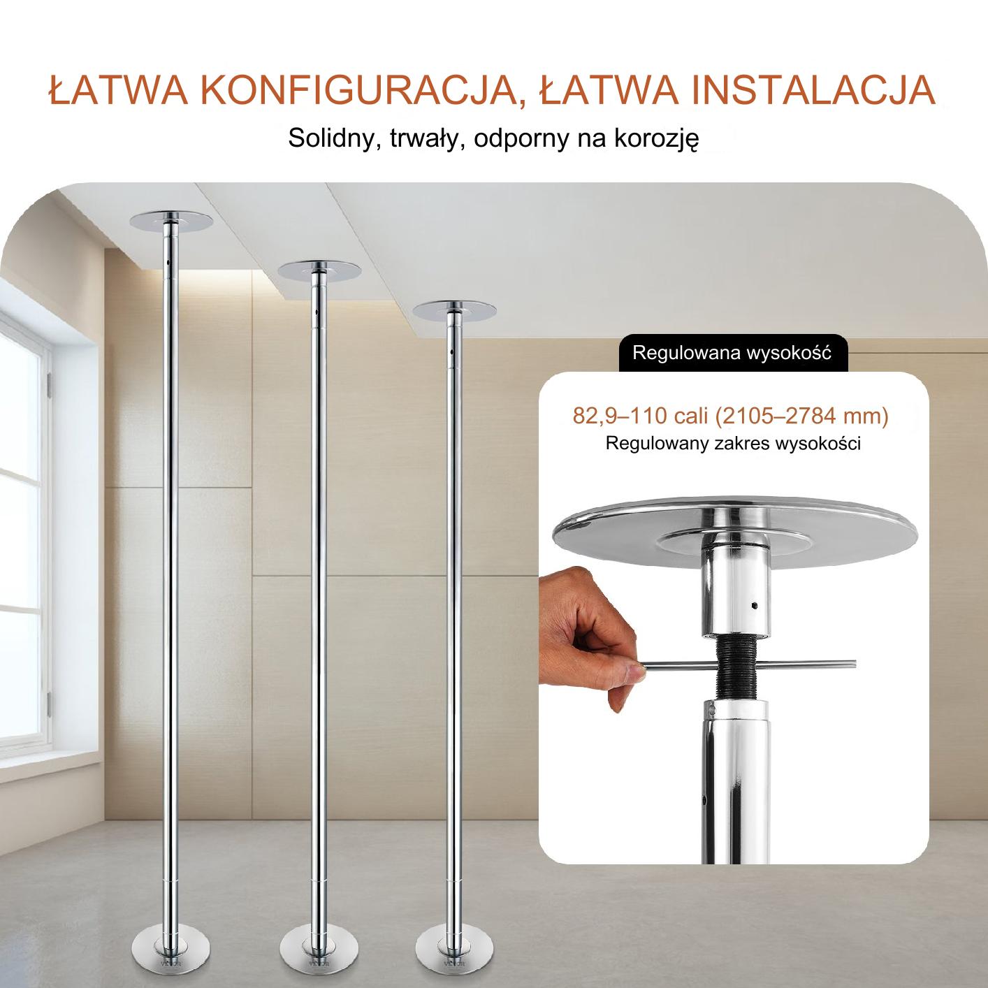 Rura do Tańca POLE DANCE 210.5-278.4 cm - obrazek 5