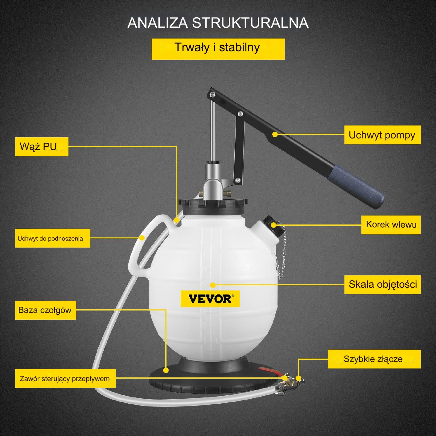 Ręczna pompa ATF 7,5 L do skrzyni biegów z 15 adapterami - obrazek 6