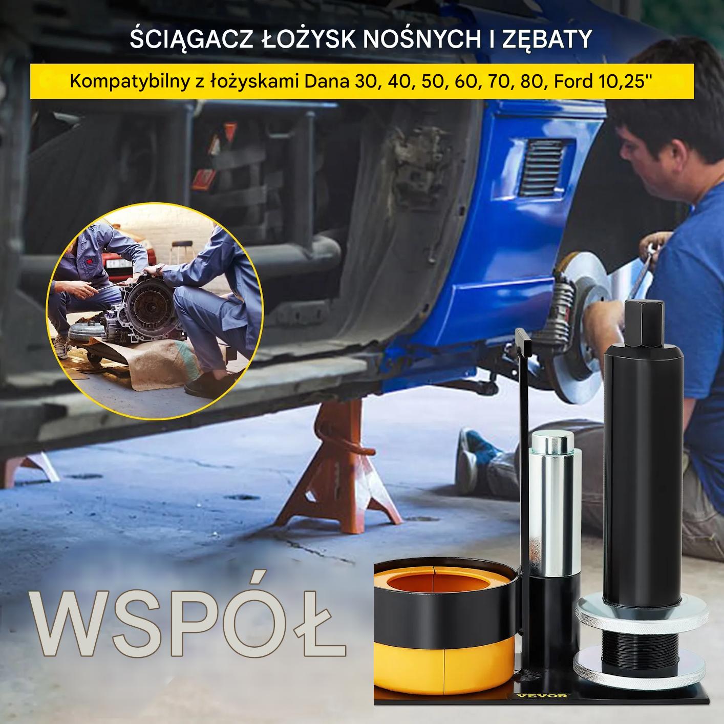 Ściągacz łożysk mostu napędowego stalowy zestaw 3 szczęki do napraw auta - obrazek 3