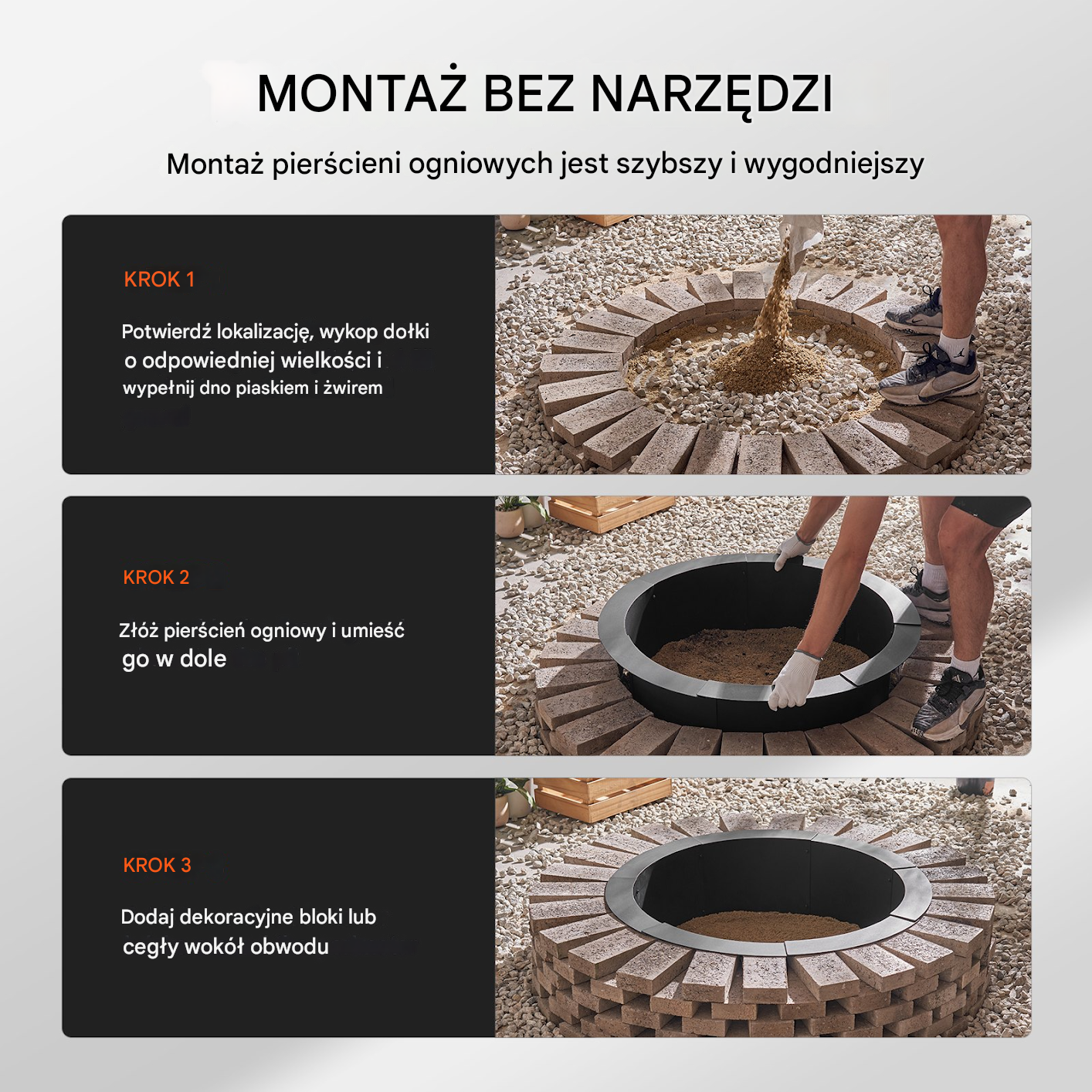 Wkład do paleniska ogrodowego pierścień paleniskowy palenisko ogrodowe 91cm - obrazek 6