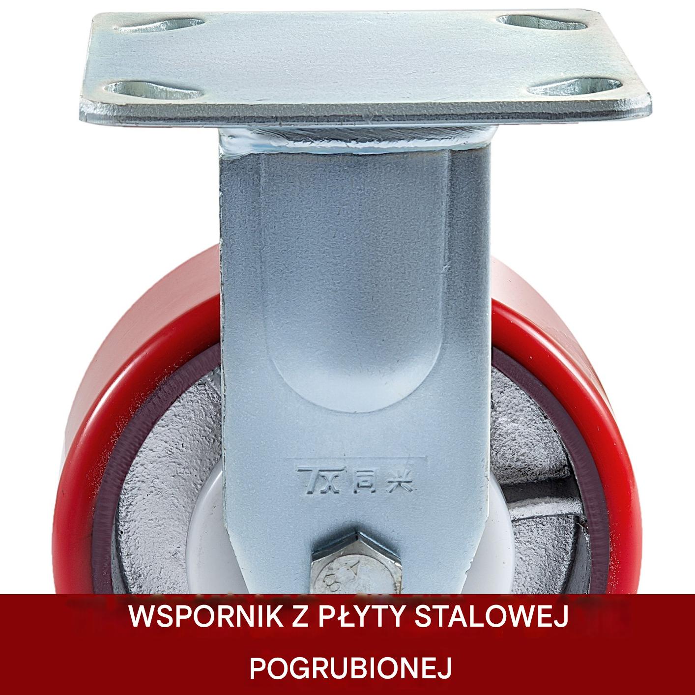 Koła do Mebli Rolki 20x25 cm 4 szt. PU z hamulcem 450 kg - obrazek 5