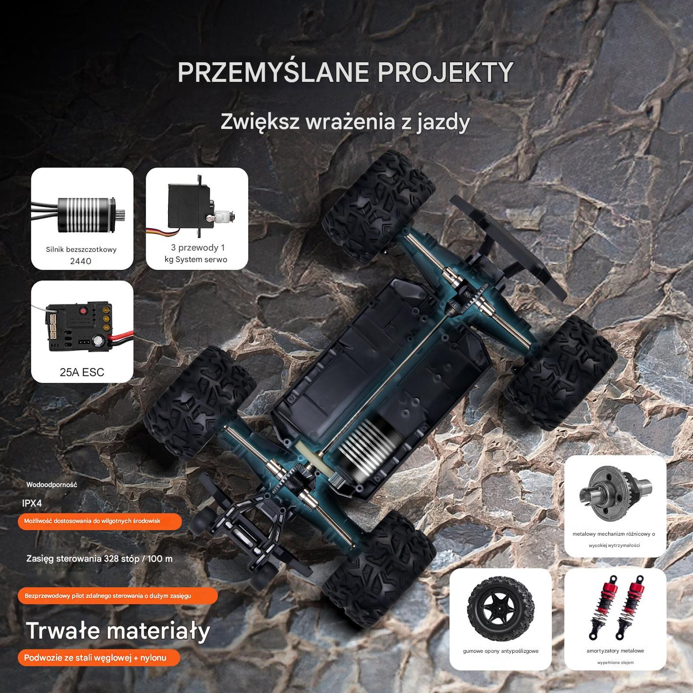 Samochód Zdalnie Sterowany 1:18 - Auto Terenowe - obrazek 6