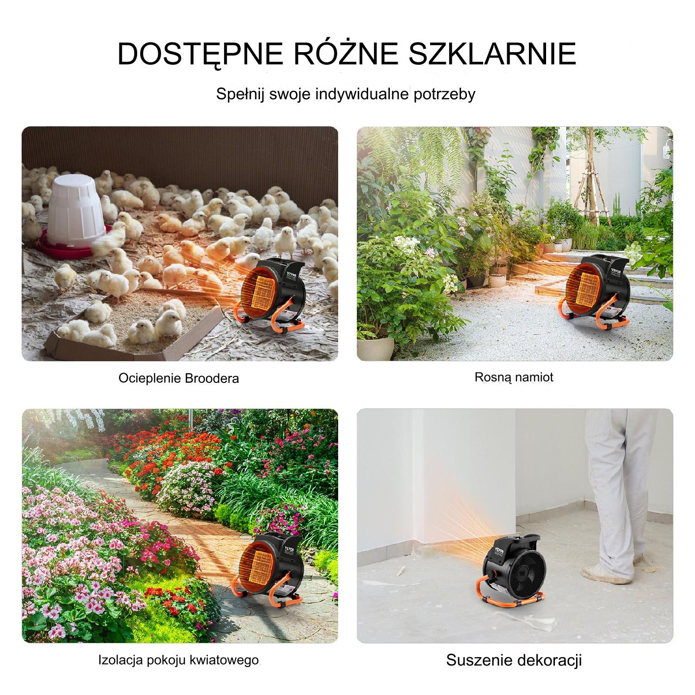 Nagrzewnica elektryczna dmuchawa farelka grzejnik + wentylator 2000 W - obrazek 5