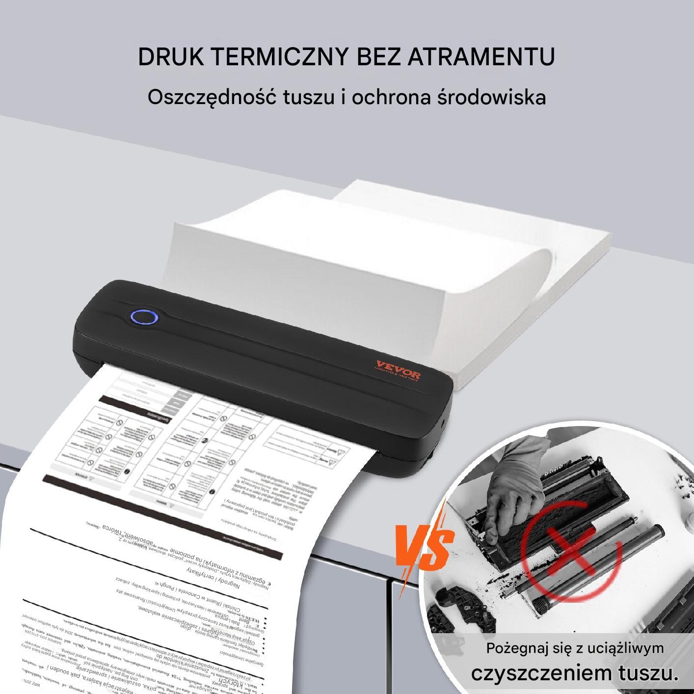 Przenośna termiczna drukarka 2600 mAh Bluetooth + USB - obrazek 6