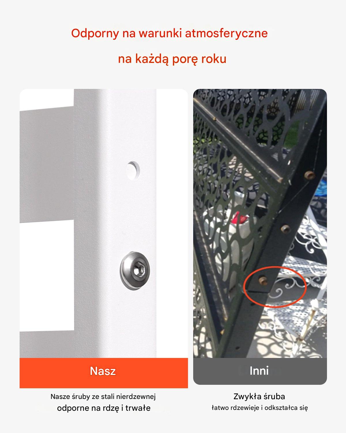 Metalowy Parawan 3-częściowy – Stylowa Osłona do Ogrodu, Tarasu i Wnętrz - obrazek 4