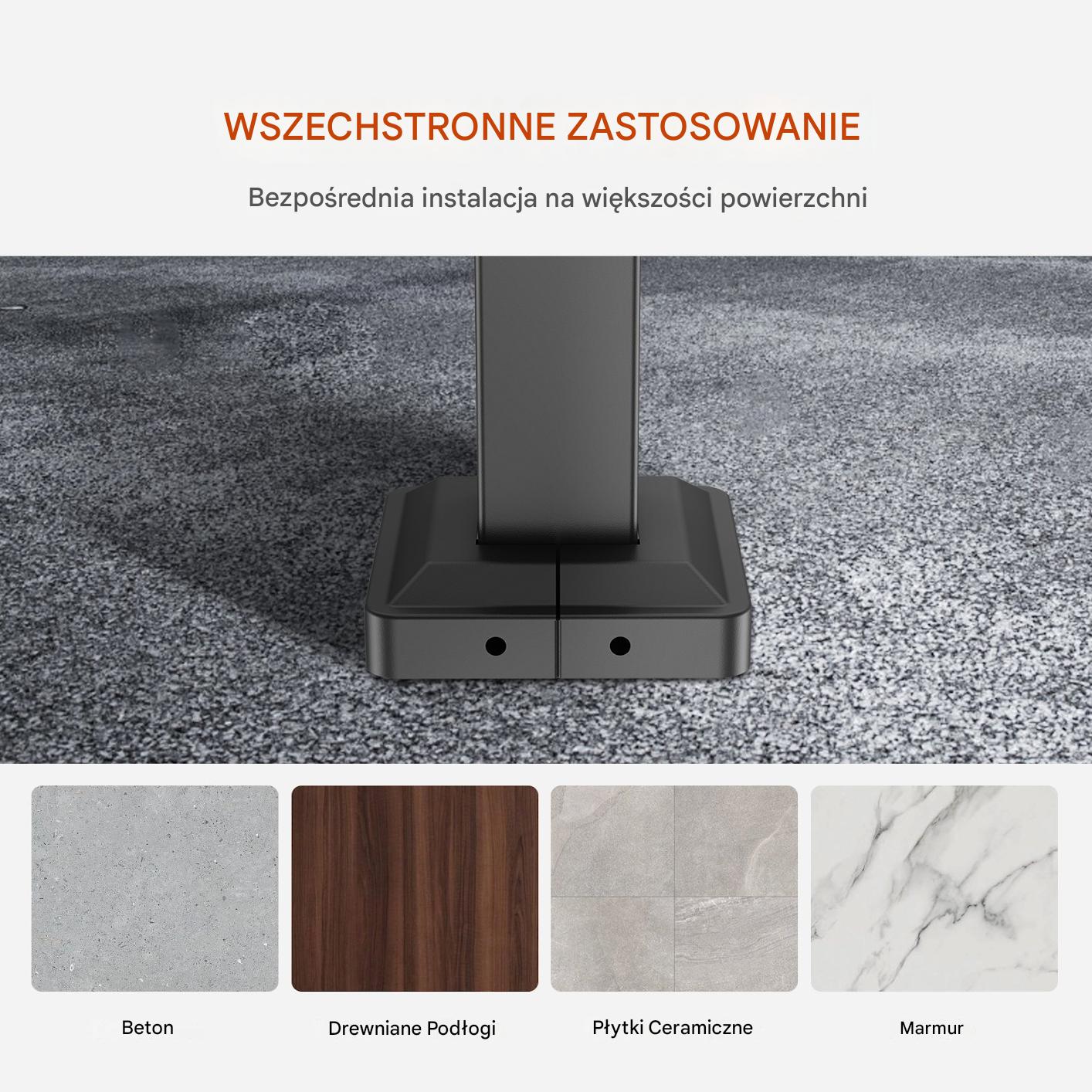 Poręcz schodowa zewnętrzna balustrada uchwyt schodowy 100cm - obrazek 4