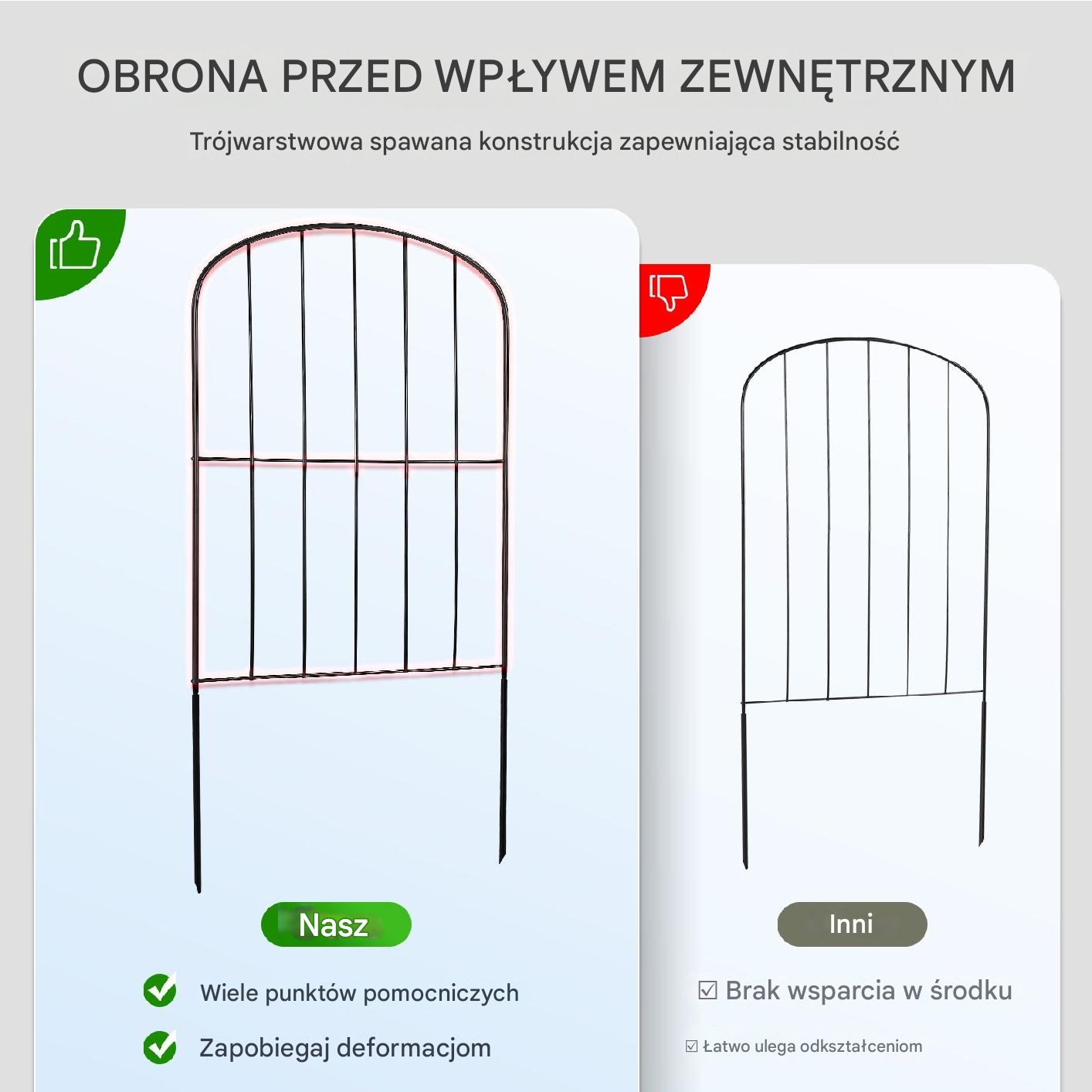 Płot Ogrodowy 28 Części 61 x 33 cm - obrazek 3