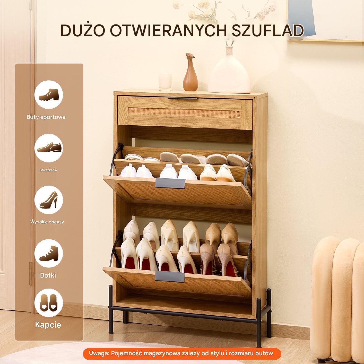 Szafka na buty komoda do przedpokoju loftowa pojemna 64 cm - obrazek 3