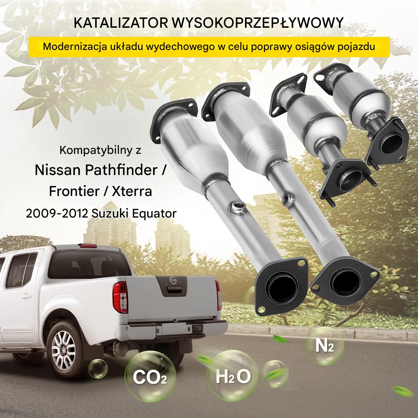 Kolektor wydechowy z katalizatorem 4.0L do Frontier 05-11 zestaw uszczelek - obrazek 3