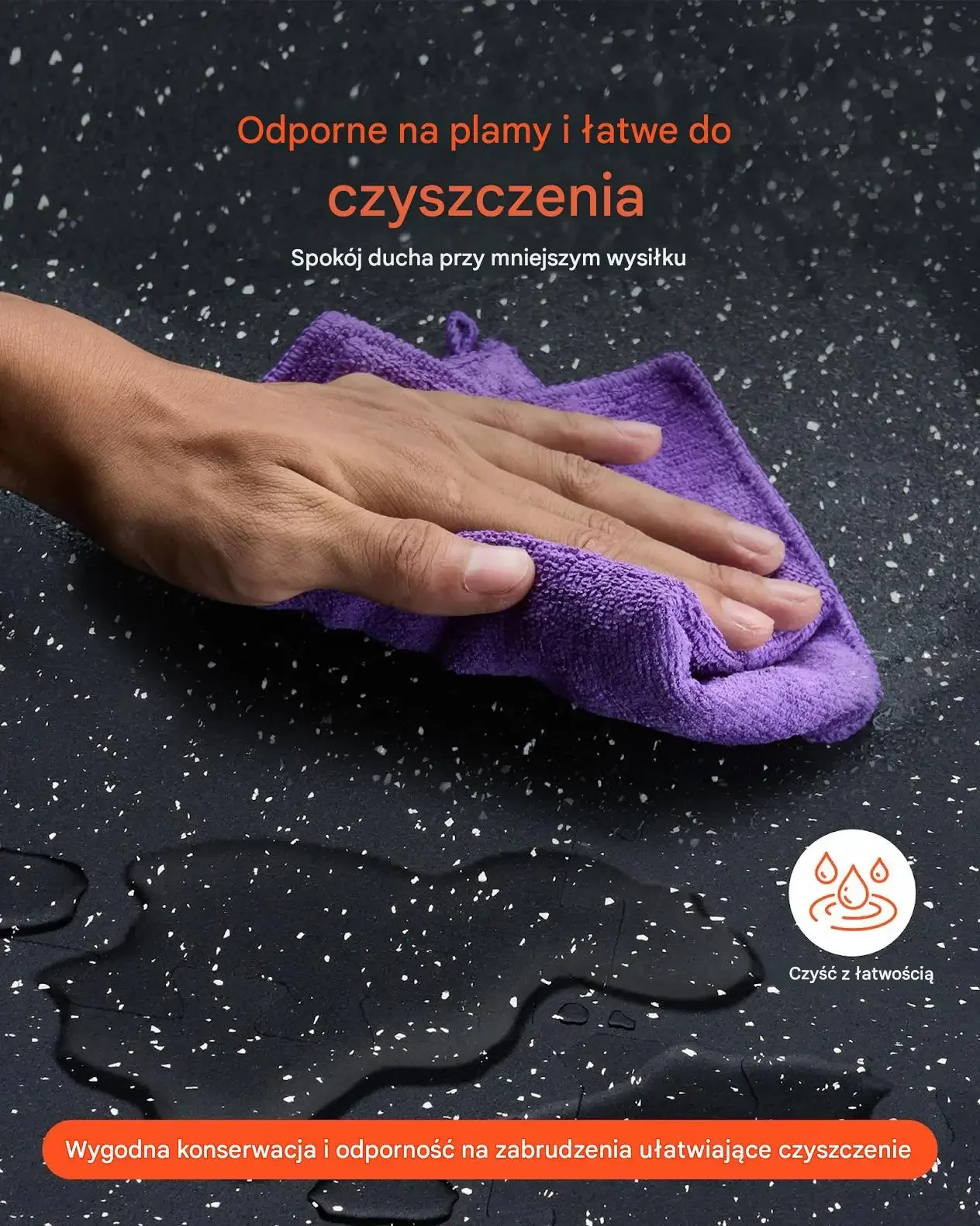 Mata puzzle siłownia 6 szt gumowa EVA antypoślizgowa do fitness białę - obrazek 6