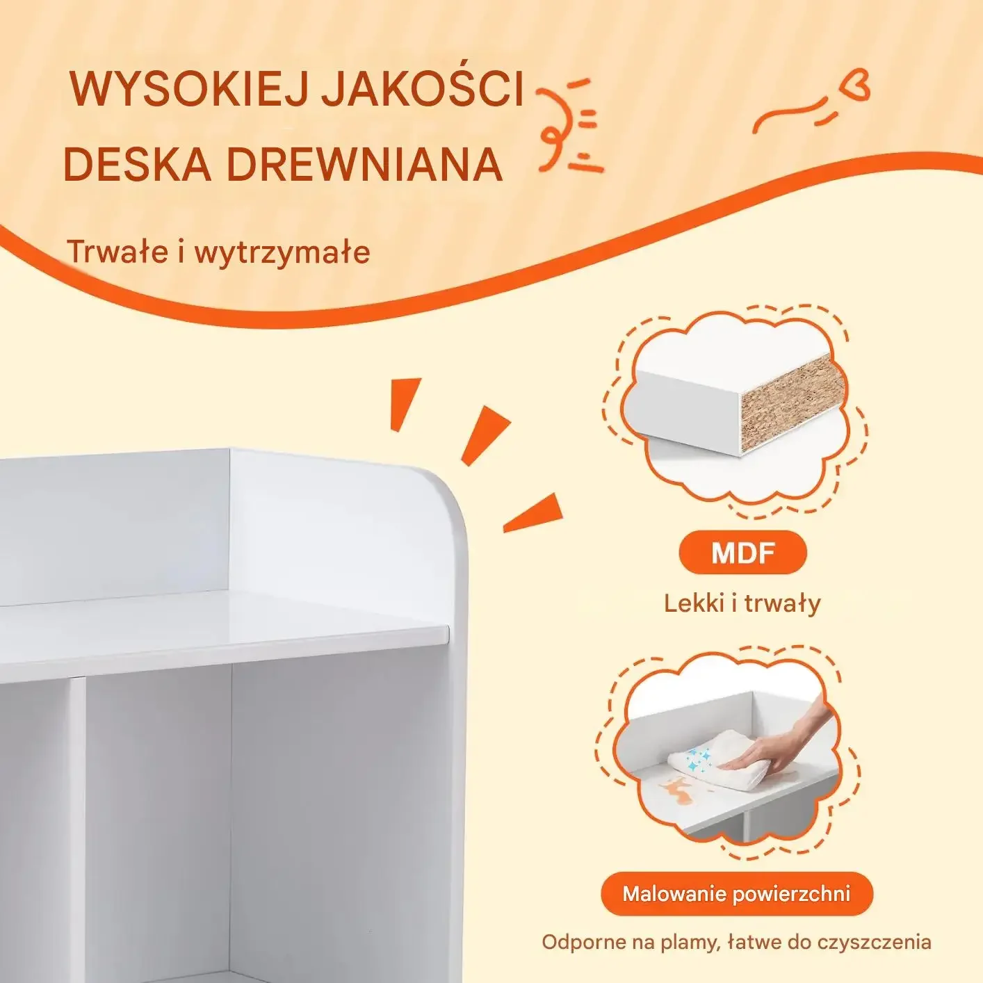 Regał na zabawki dla dzieci 5 półek organizer z biblioteczką do pokoju - obrazek 5