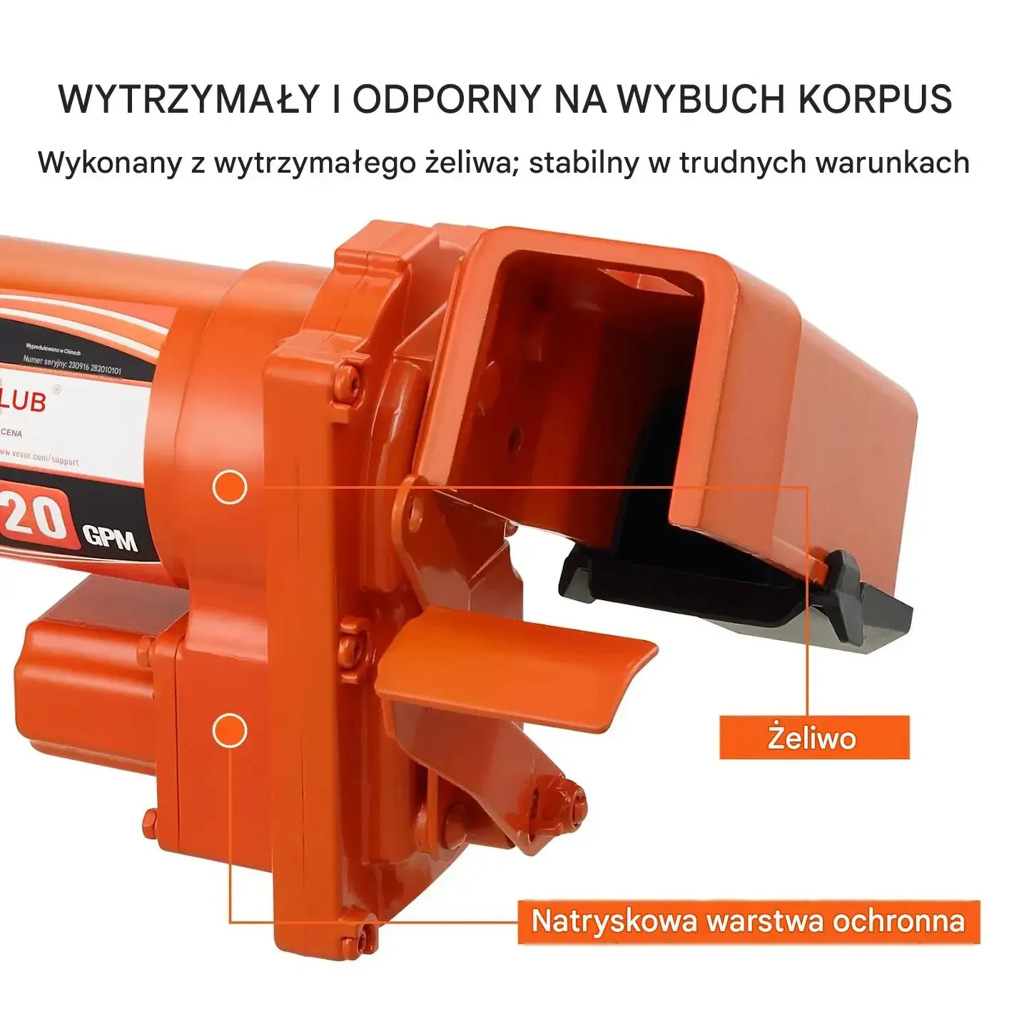 Pompa paliwa benzyny 12 V mocna czarna wydajna 75 l/min skrzynka dystrybutor - obrazek 2