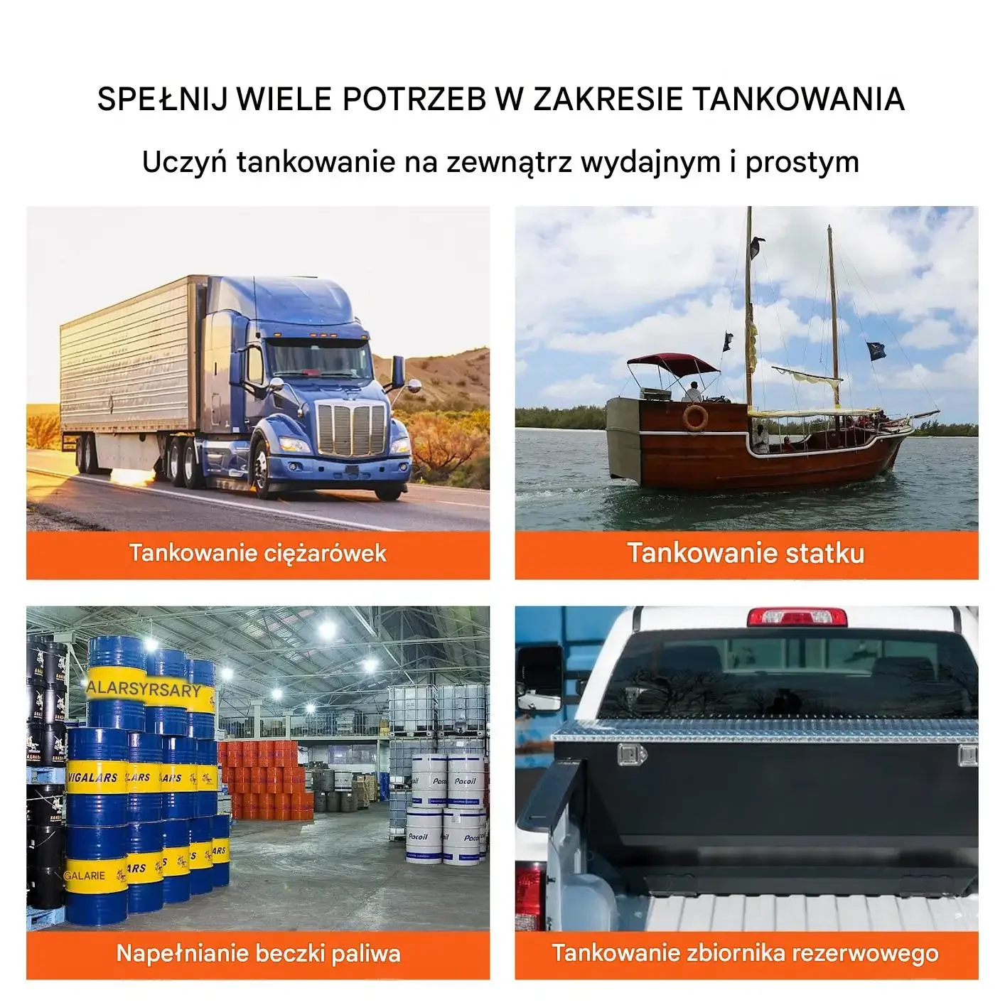Pompa paliwa benzyny 12 V mocna czarna wydajna 75 l/min skrzynka dystrybutor - obrazek 6