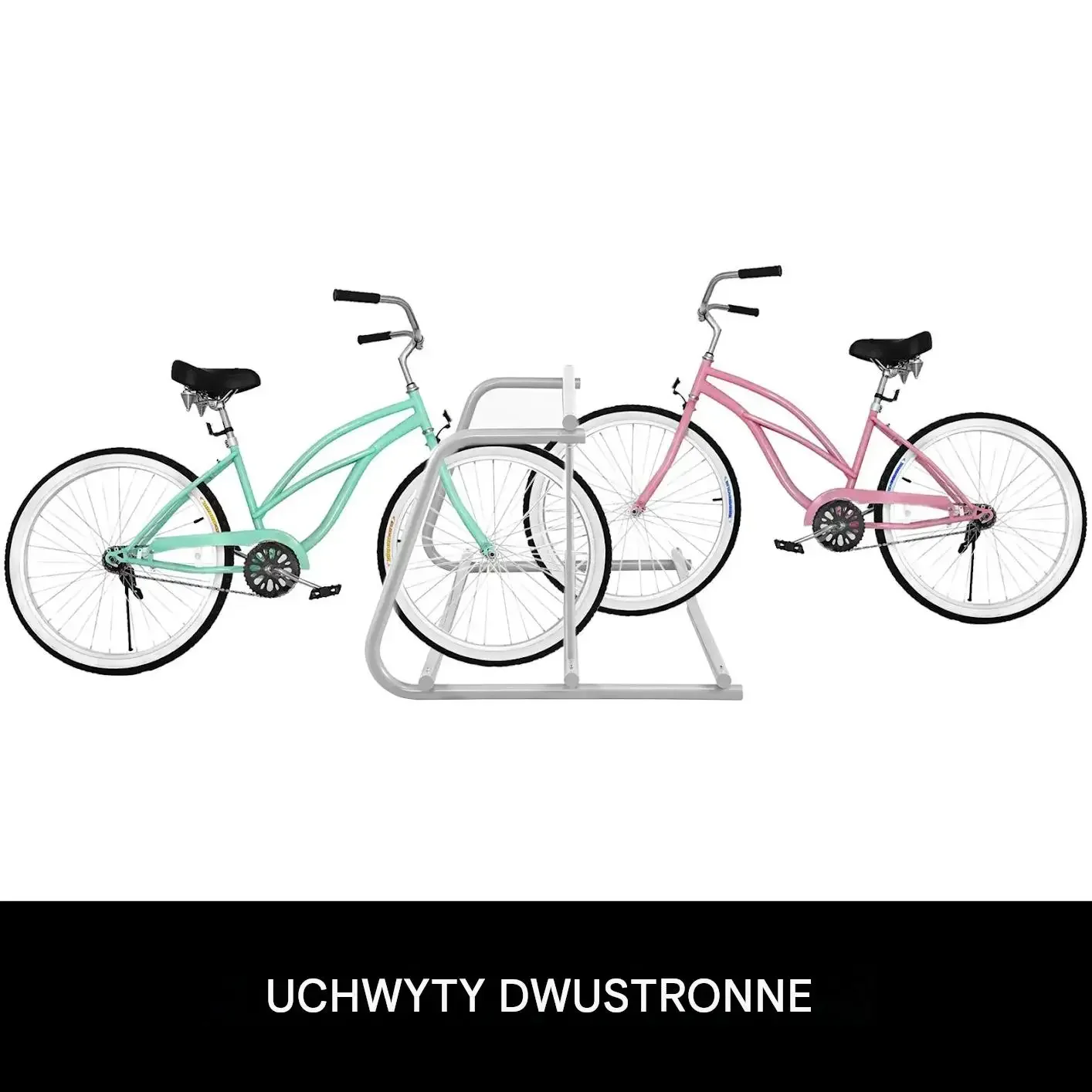 Stojak rowerowy podłogowy parkingowy garażowy 10 rowerów mocny 1.5 m stal - obrazek 3
