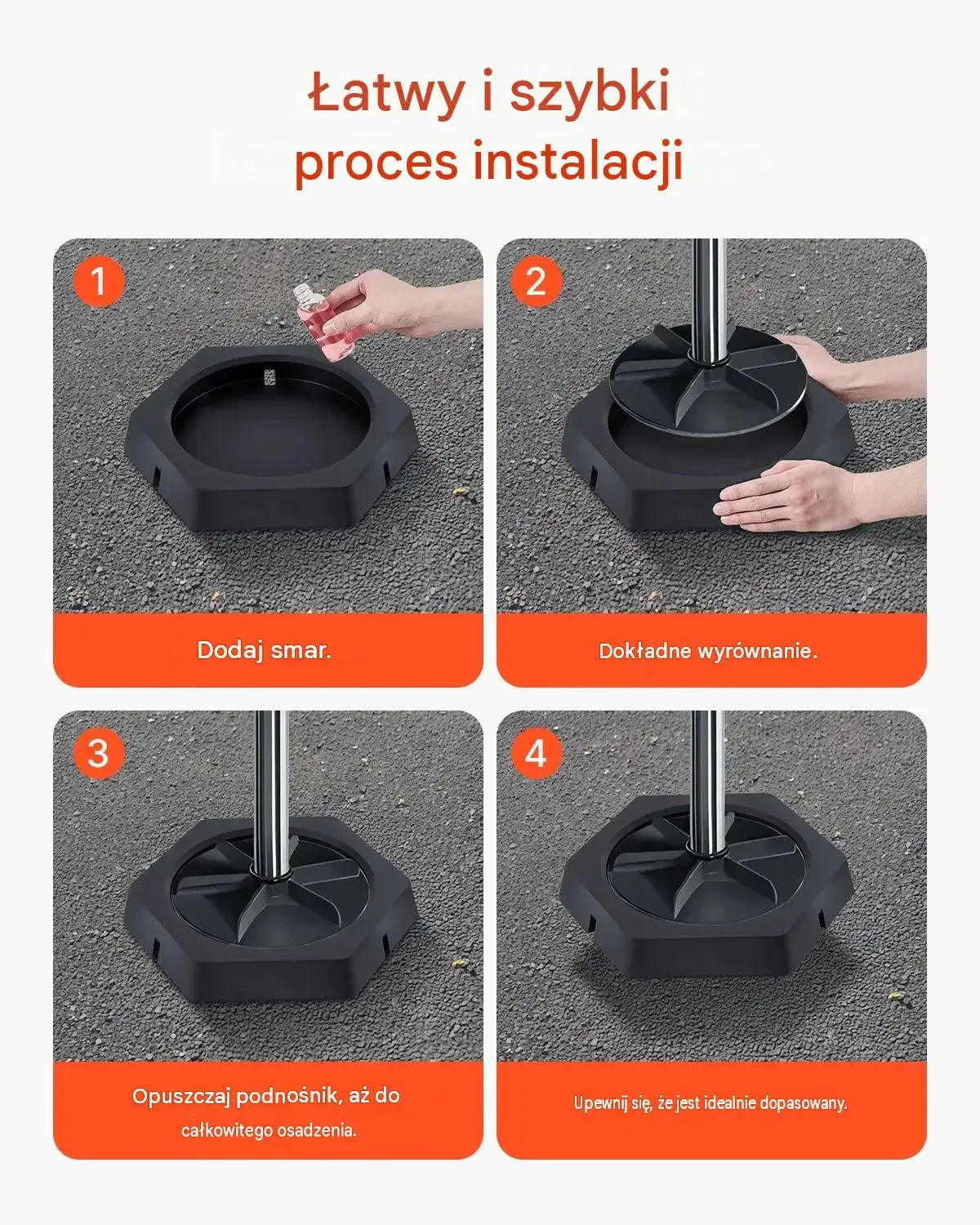Podkładki pod podnośnik poziomujące przyczepy 2300 kg 254 mm 4 szt zestaw - obrazek 3