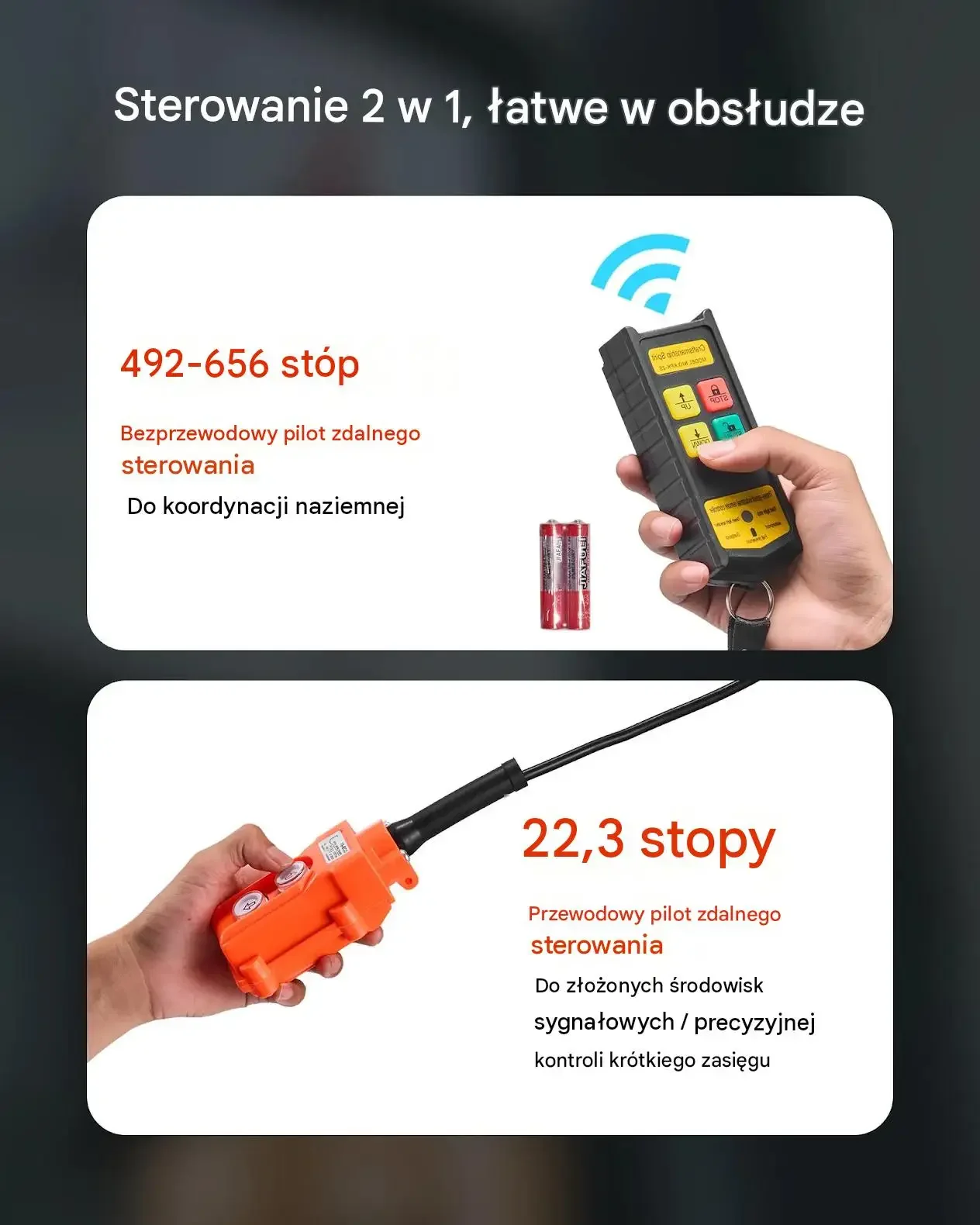 Wciągarka elektryczna wciągnik 300 kg 1500 W 30 m mocna pilot bezprzewodowy - obrazek 2