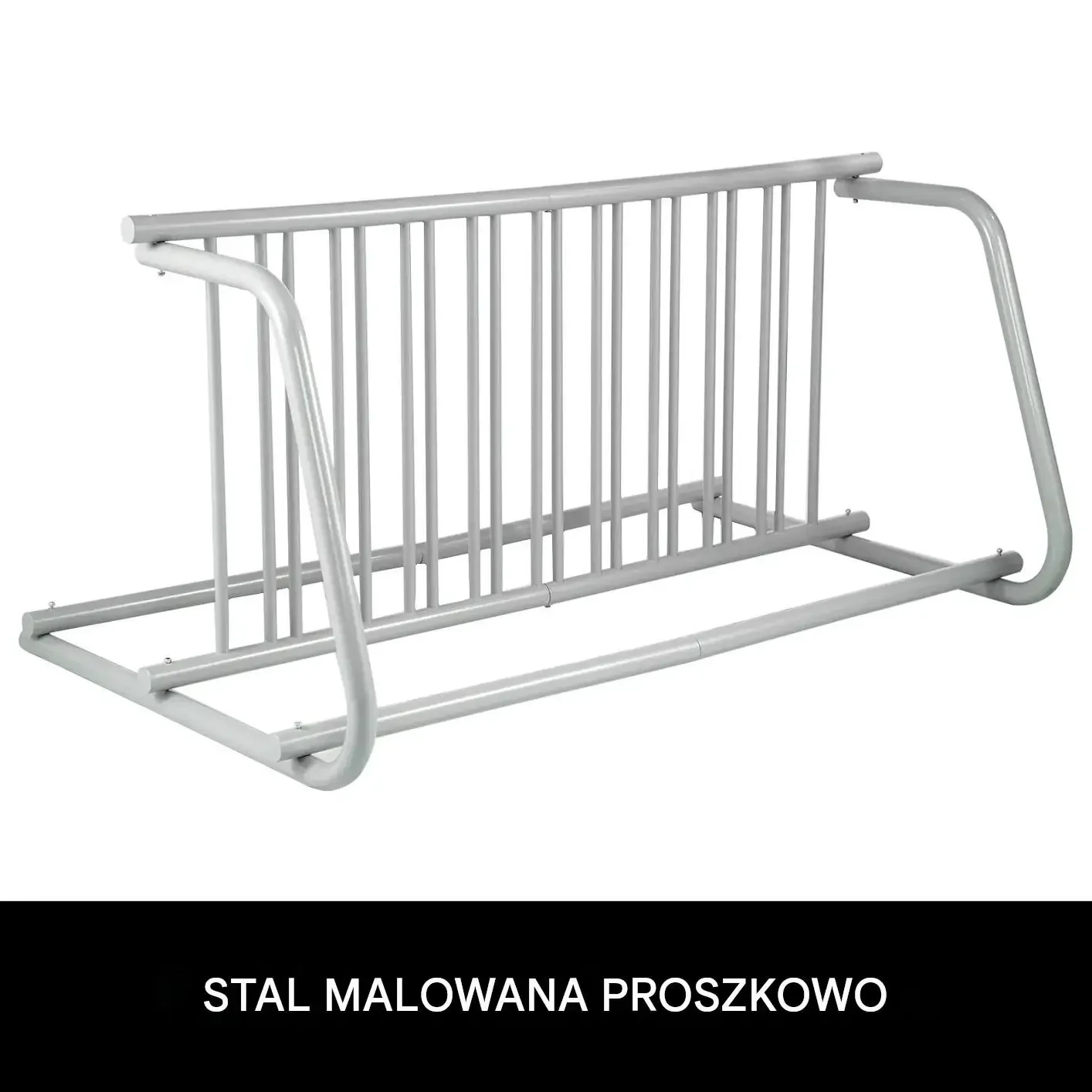 Stojak rowerowy podłogowy parkingowy garażowy 10 rowerów mocny 1.5 m stal - obrazek 2