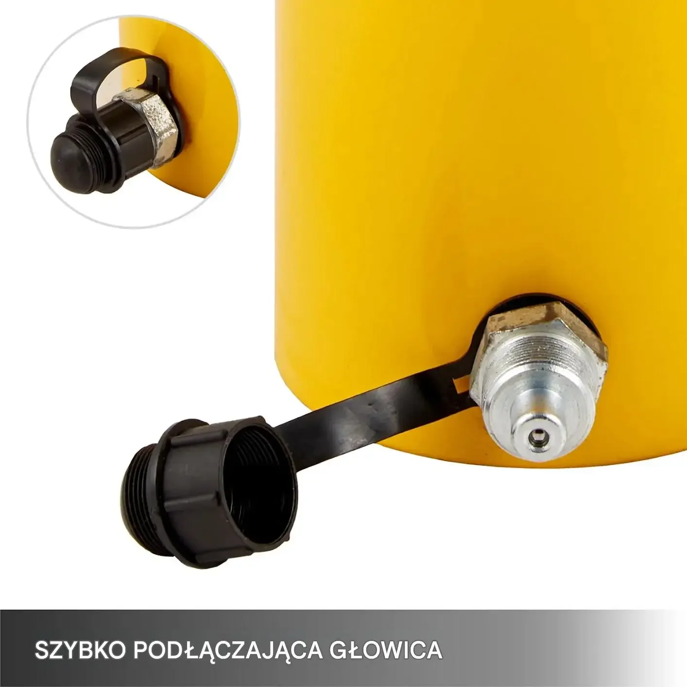 Podnośnik hydrauliczny max 30 t mocna jednostronny tłok 100 mm warsztat - obrazek 2