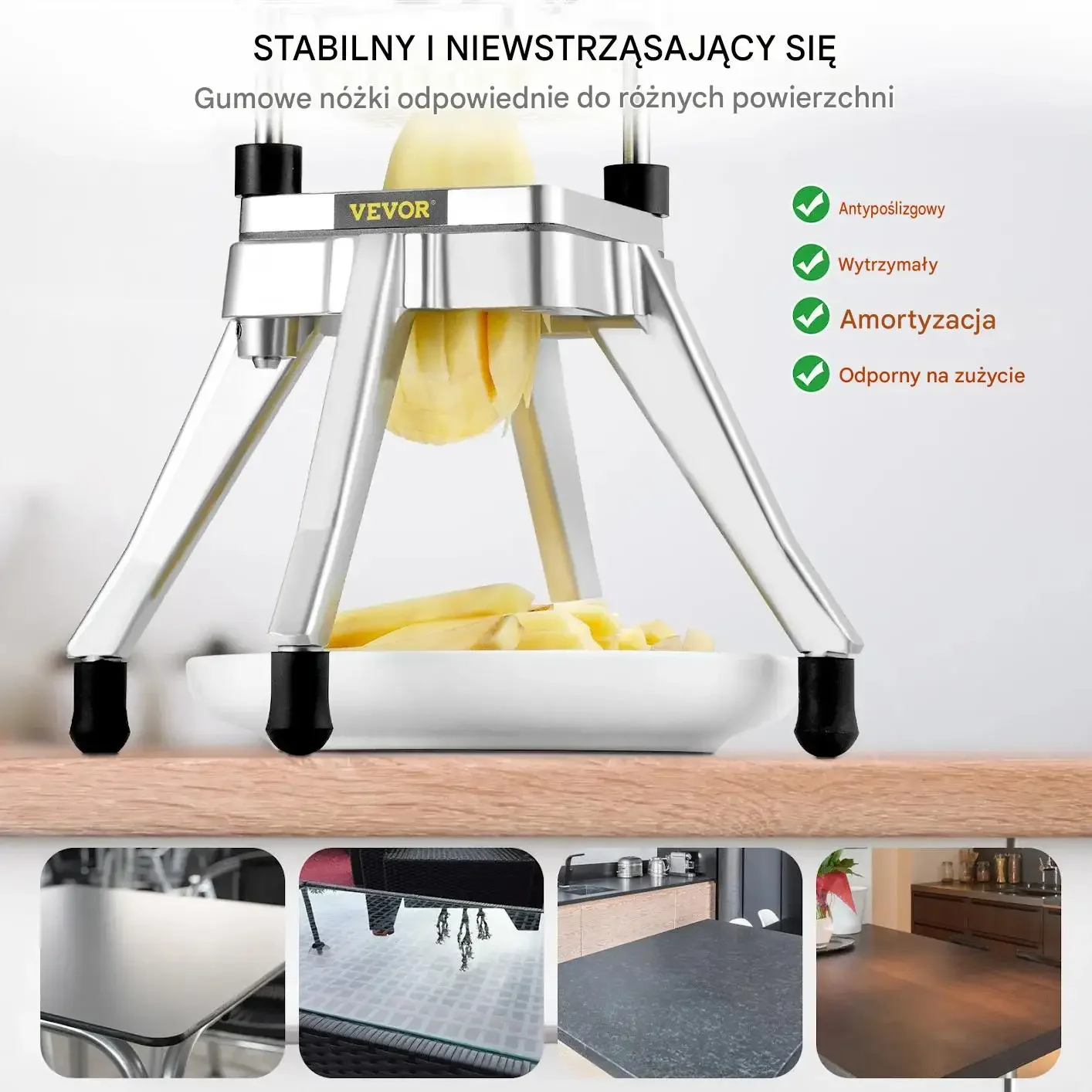 Krajalnica owoców warzyw premium prasa metalowa kostka osłona 9,5 mm - obrazek 4