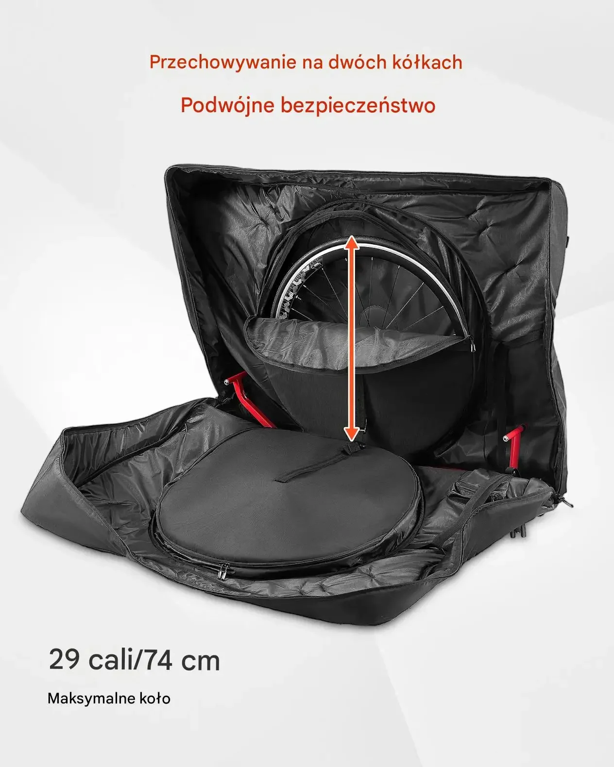 Torba rowerowa transportowa walizka triathlon samolot do 106 cm zamek TSA - obrazek 4