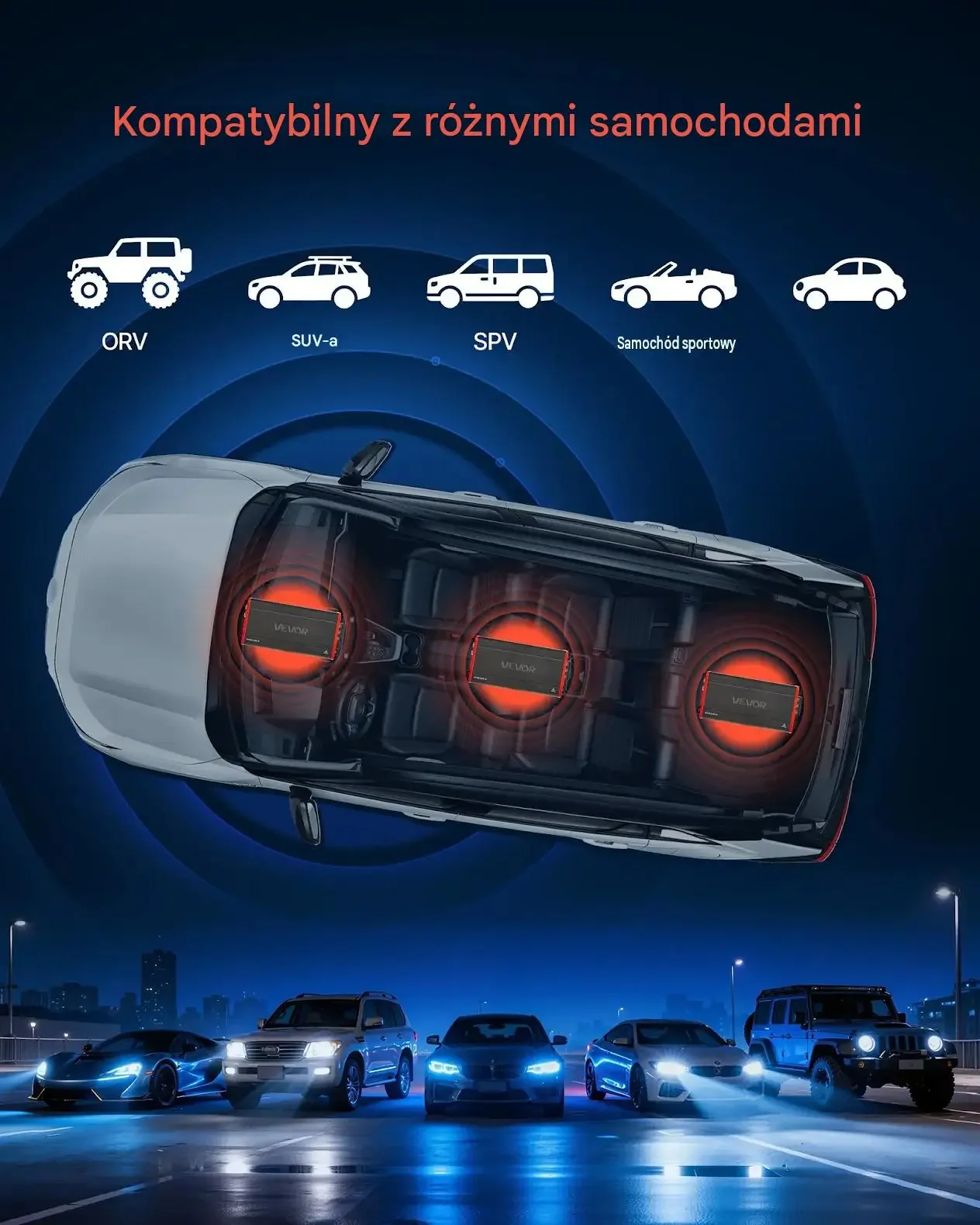 Wzmacniacz samochodowy audio stereo 4 kanałowy klasa D 4x200 W RMS premium - obrazek 6