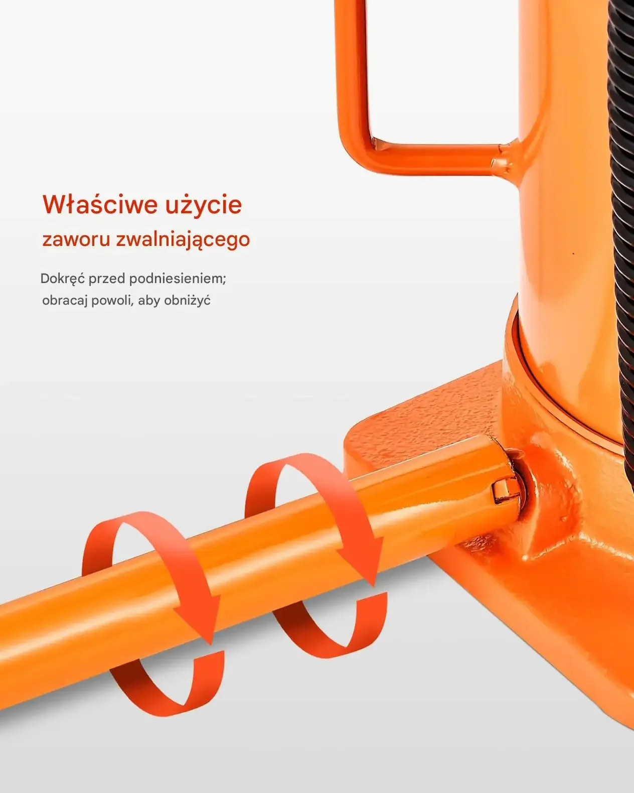 Podnośnik hydrauliczny butelkowy premium 20 ton pneumatyczny 495 mm serwis - obrazek 2