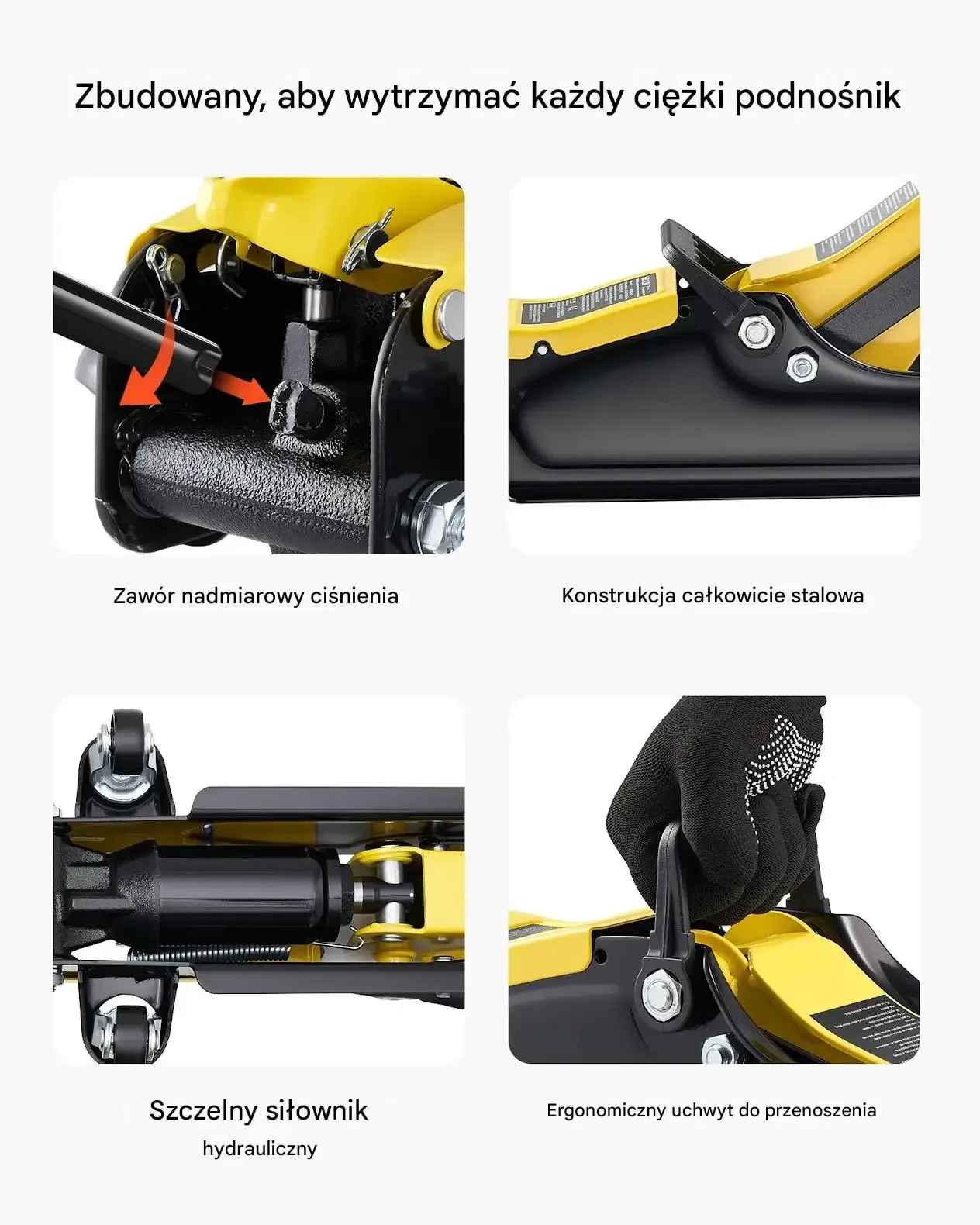 Podnośnik hydrauliczny samochodowy max 2,5 t mocny stalowy 85 320 mm serwis - obrazek 2