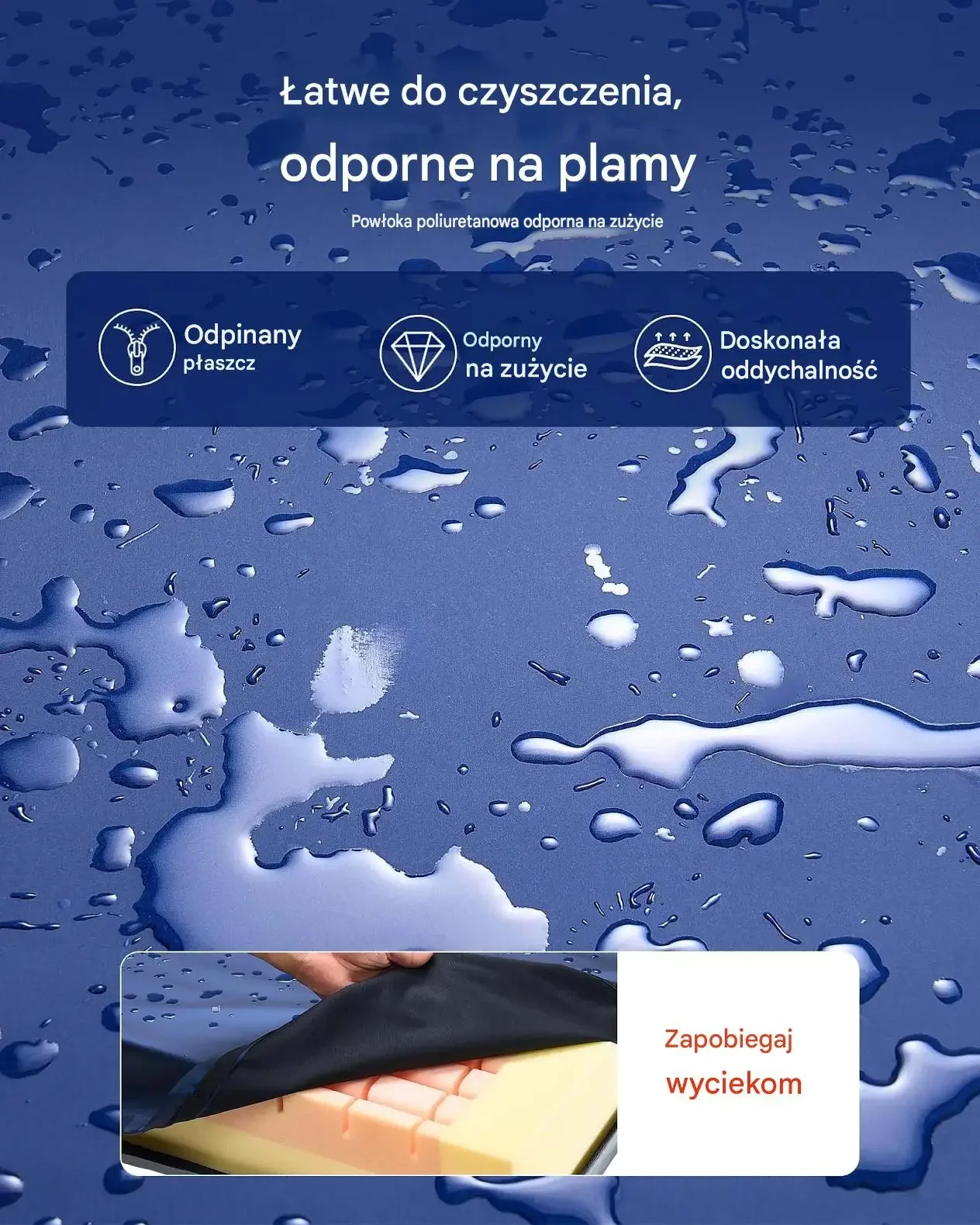 Materac medyczny przeciwodleżynowy szpitalny premium 203 x 106 cm 153 mm - obrazek 5