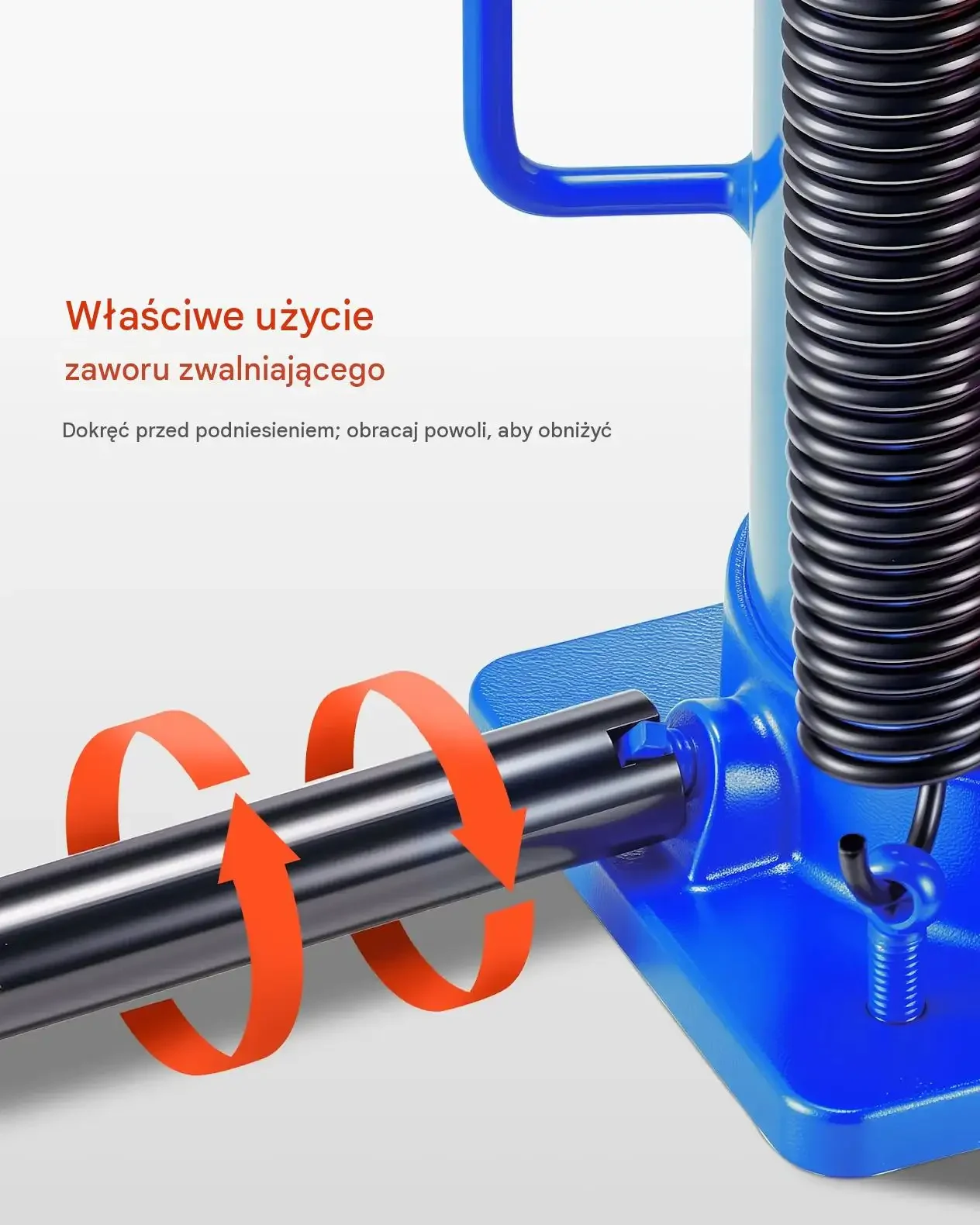 Podnośnik butelkowy hydrauliczny pneumatyczny 20 ton premium antypoślizgowy - obrazek 2