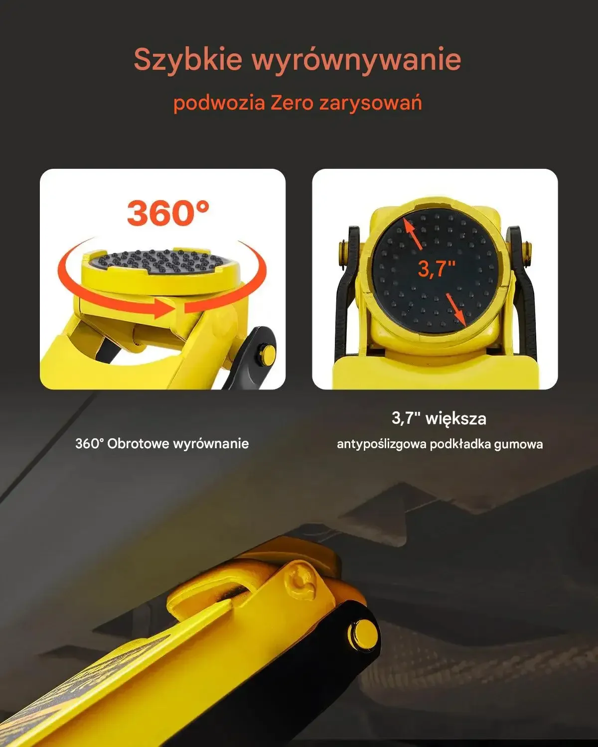 Podnośnik hydrauliczny samochodowy niskoprofilowy 2,5 t stalowy mocna mocny - obrazek 6