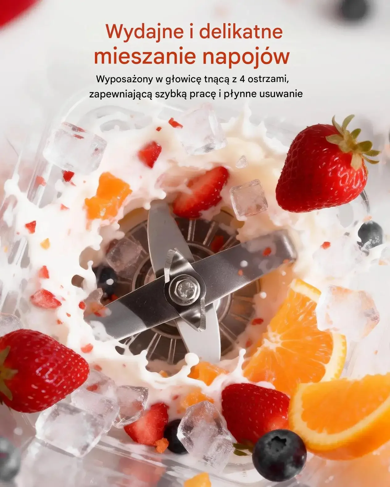 Blender stojący czarny premium robot kuchenny 2200 W 26000 RPM osłona - obrazek 4
