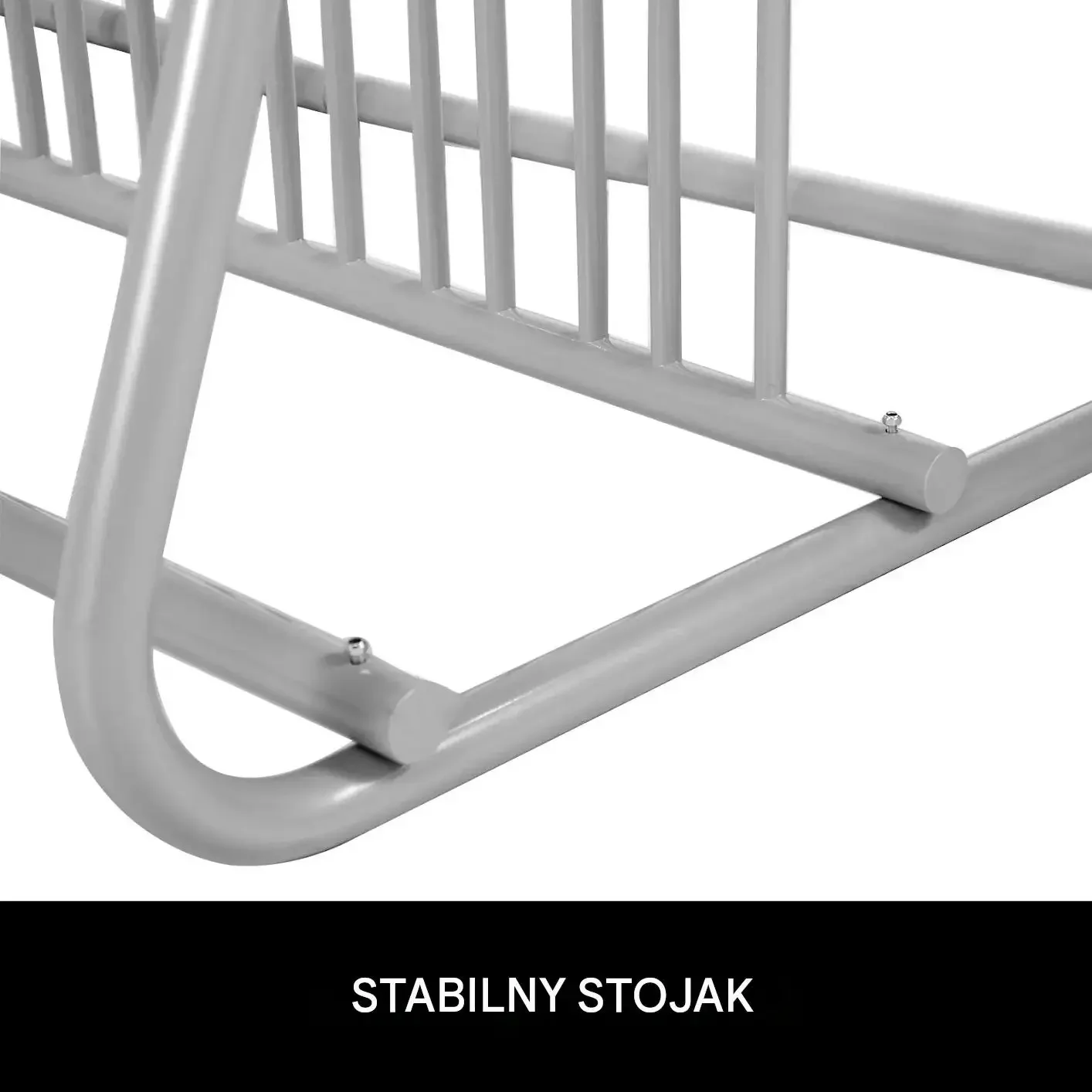 Stojak rowerowy podłogowy parkingowy garażowy 10 rowerów mocny 1.5 m stal - obrazek 4