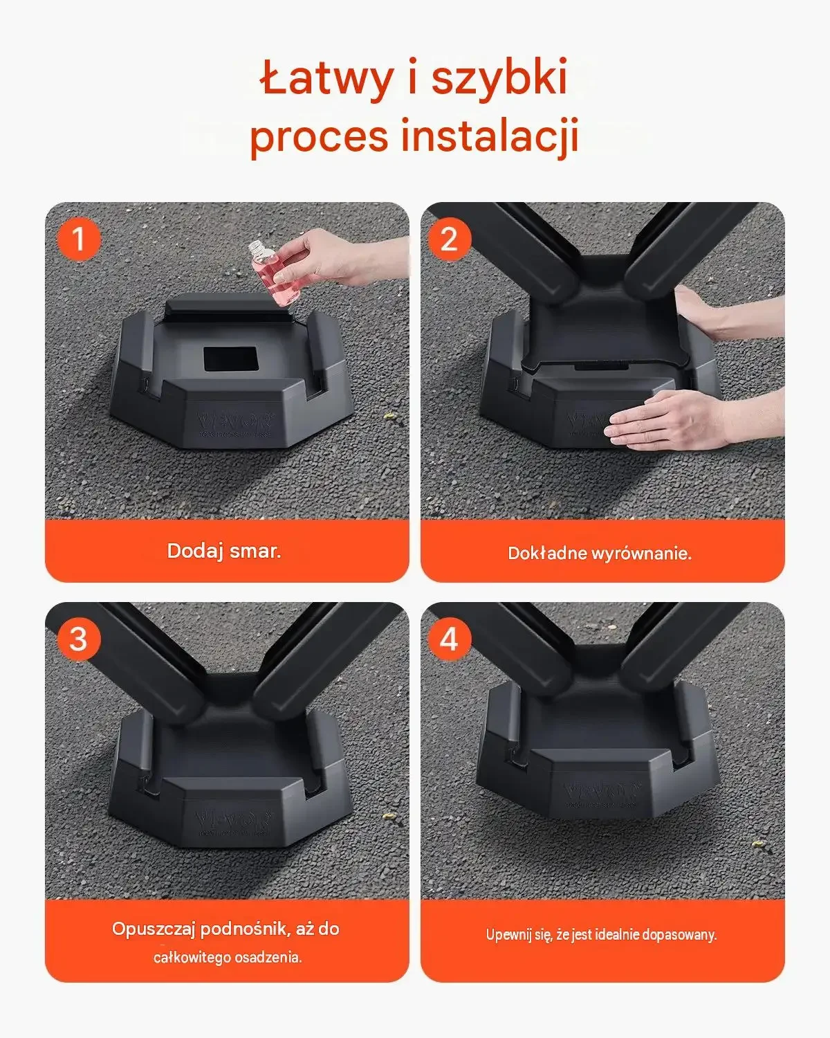 Podkładki poziomujące przyczepy kempingowej premium 2300 kg 4 sztuki zestaw - obrazek 4