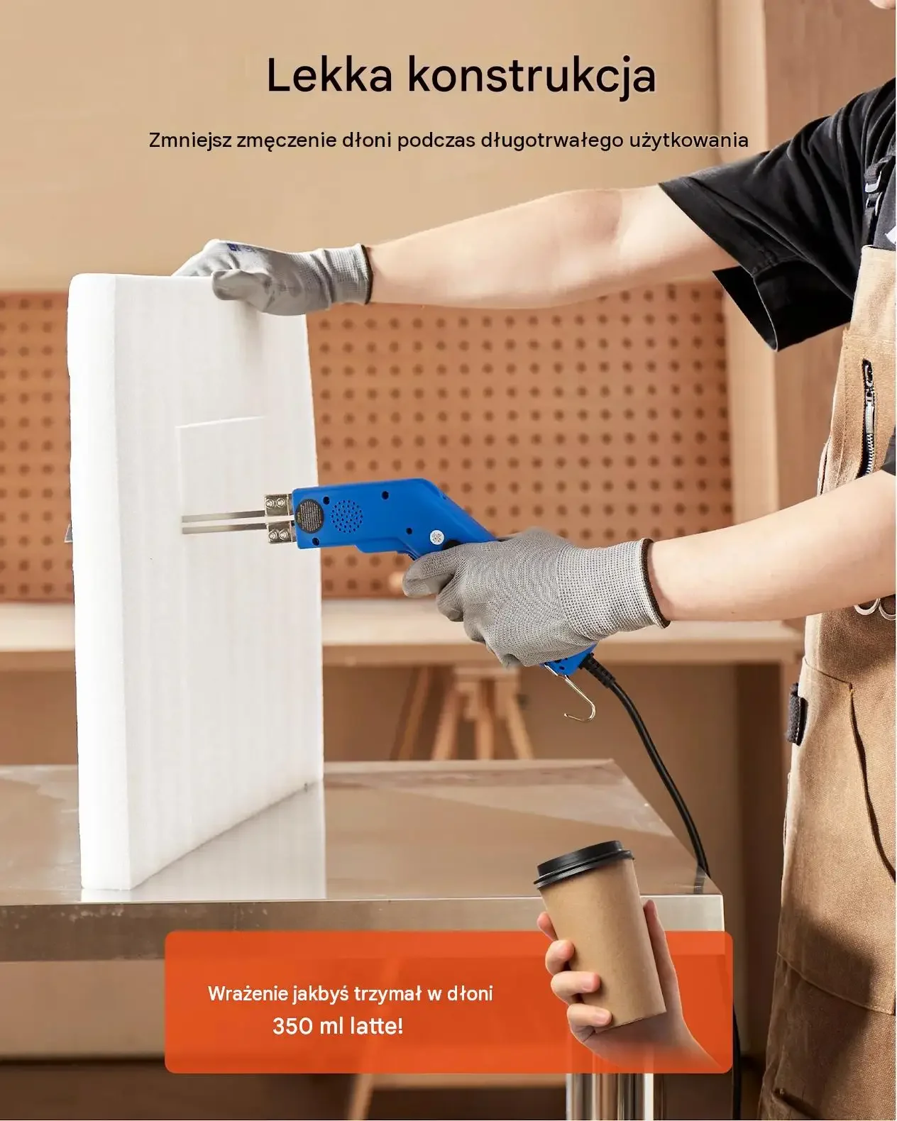 Nóż termiczny przecinarka styropian pianka 200 W 150 mm 200 mm zestaw - obrazek 6