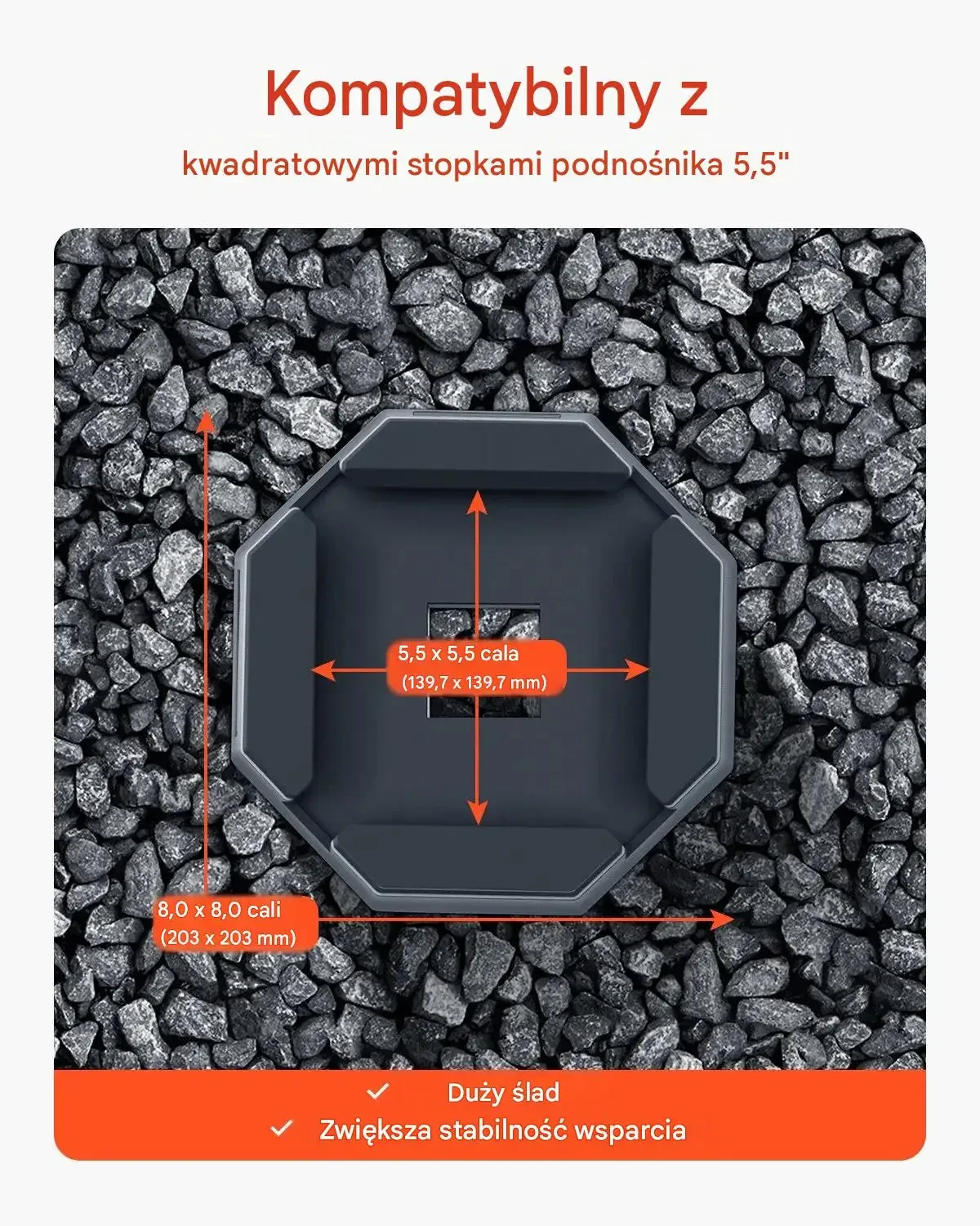 Podkładki poziomujące przyczepy kempingowej premium 2300 kg 4 sztuki zestaw - obrazek 2