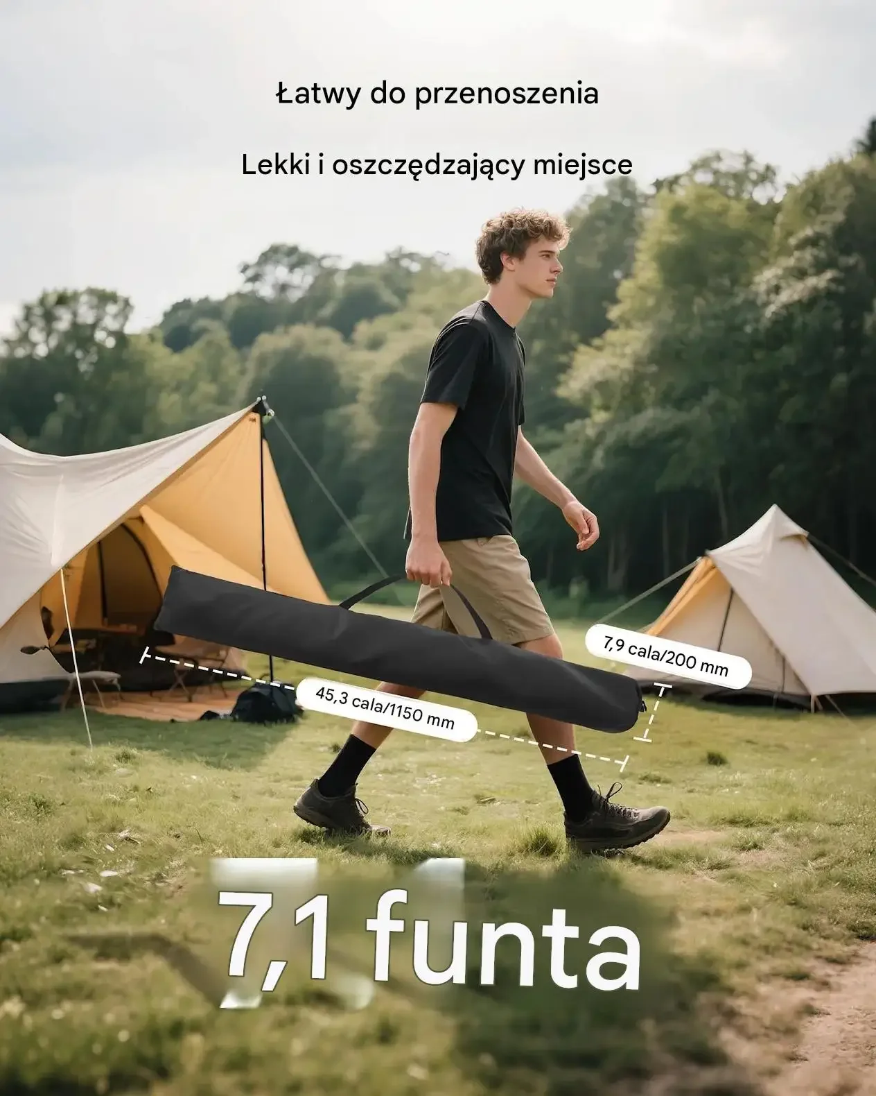 Ekran projekcyjny statyw premium rzutnik stojący 80 cali 16:9 4K torba - obrazek 5