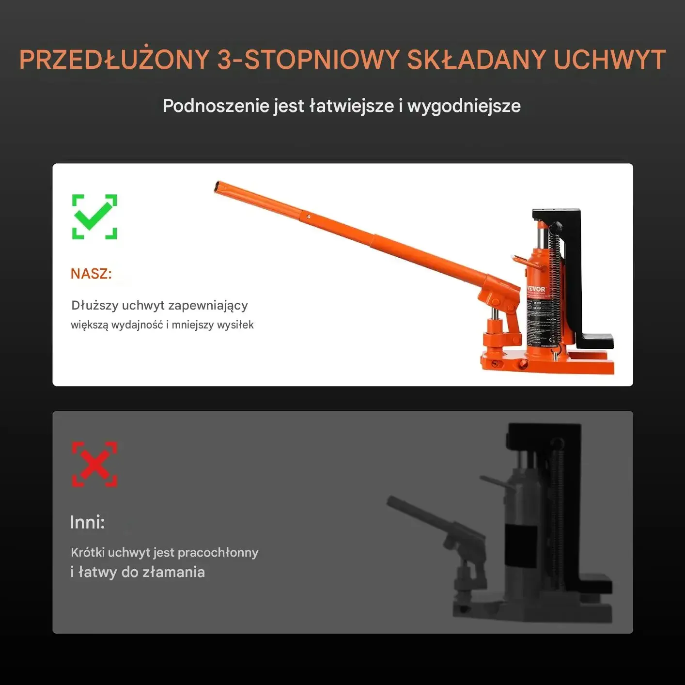 Podnośnik hydrauliczny mocny 2,5 t warsztatowy samochodowy pneumatyczny 5 t - obrazek 5