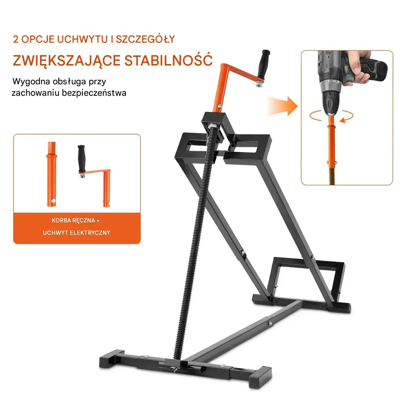 Podnośnik kosiarki traktorka czarny premium max 399 kg 60 cm serwisowy - obrazek 6