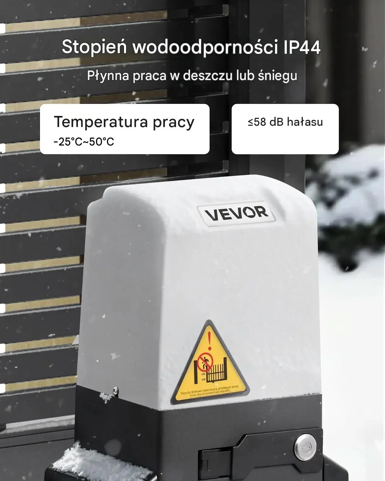 Napęd bramy przesuwnej 400 W 1000 kg 25 m mocna czujnik IR stalowa podstawa - obrazek 4